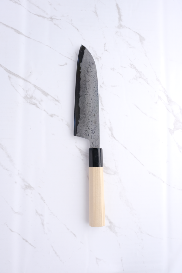 Sakai Kikumori Kikuzuki Uzu 180mm. Santoku - Blue#1