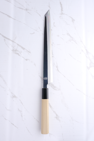 Sakai Kikumori Choyo Blue 1 K-tip Blue #1 - 270 mm Yanagiba