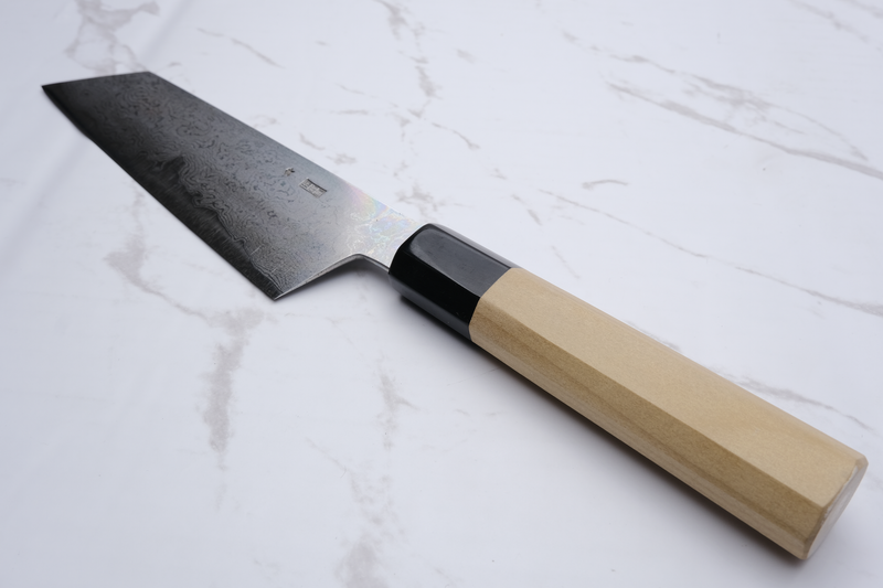 Sakai Kikumori Kikuzuki Uzu 180mm. Bunka - Blue#1