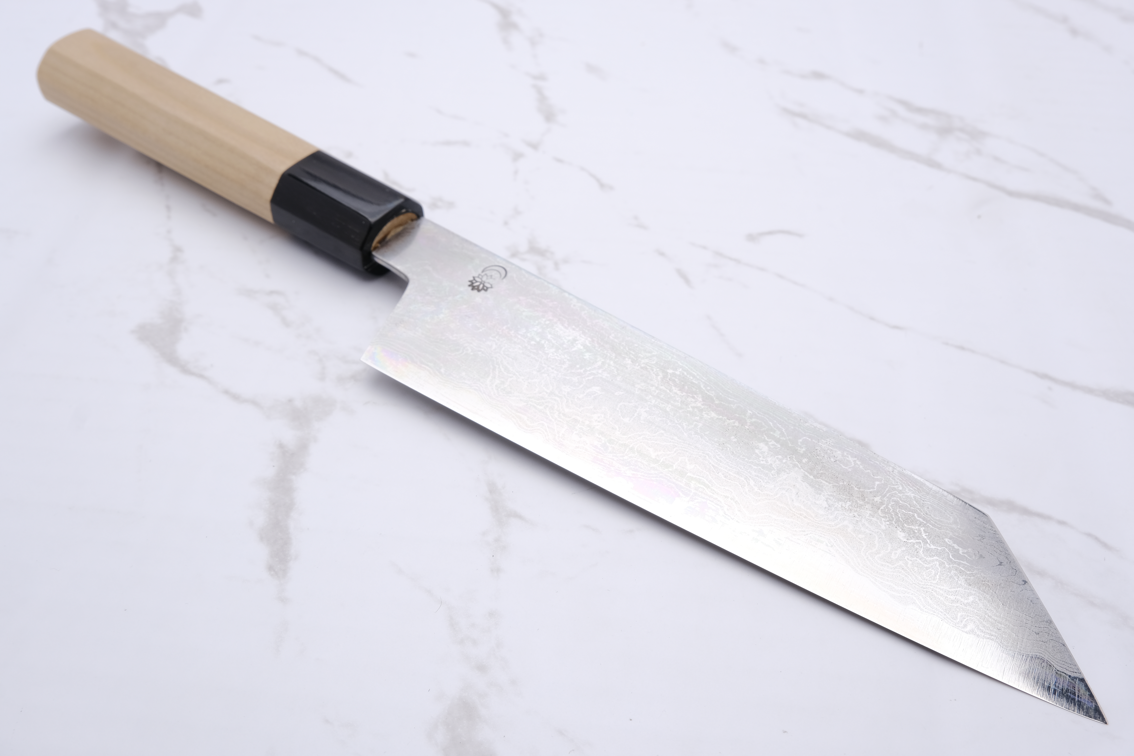 Sakai Kikumori Kikuzuki Uzu 180mm. Bunka - Blue#1