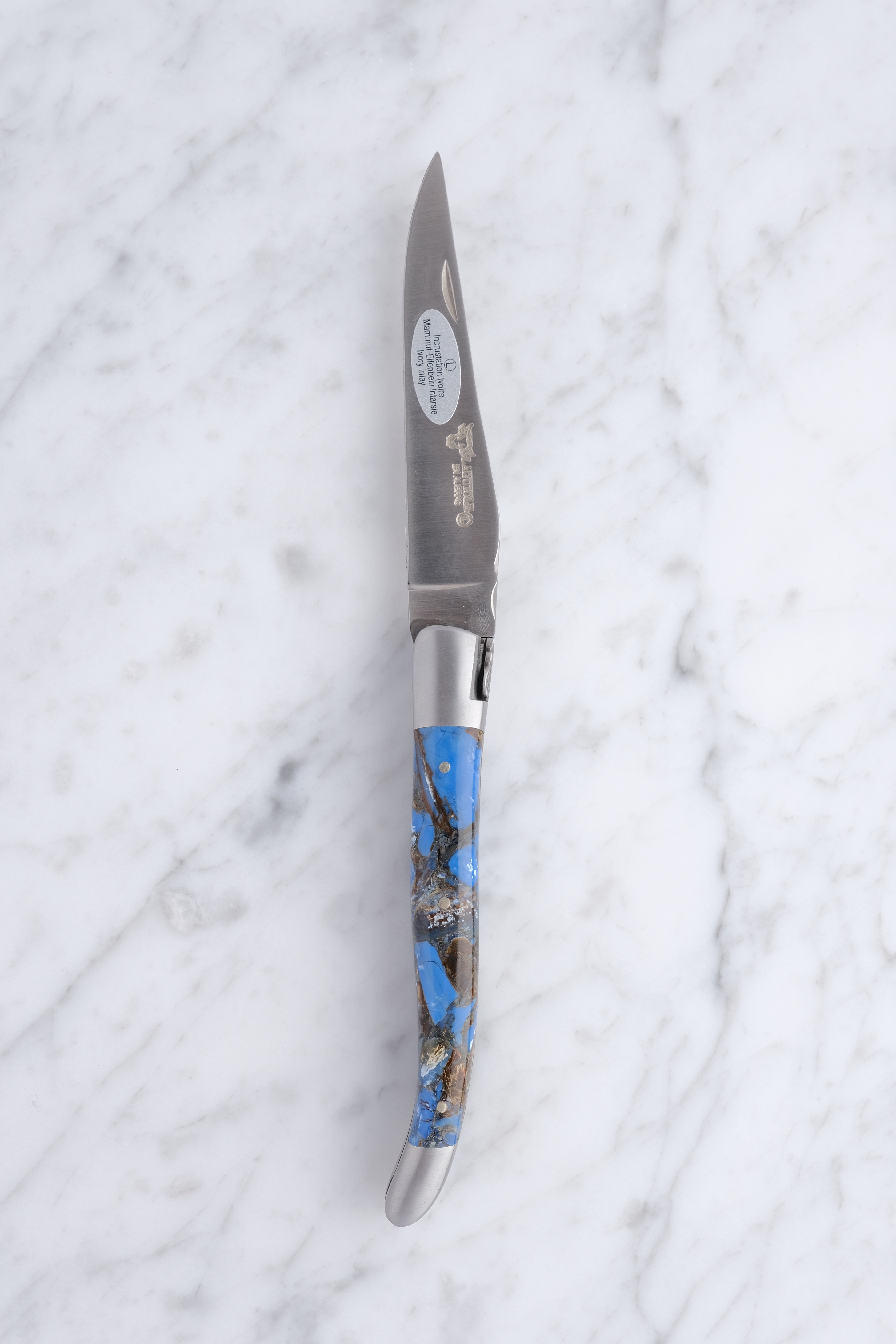 Laguiole Foldekniv 12 cm Blue Fusion Mammoth