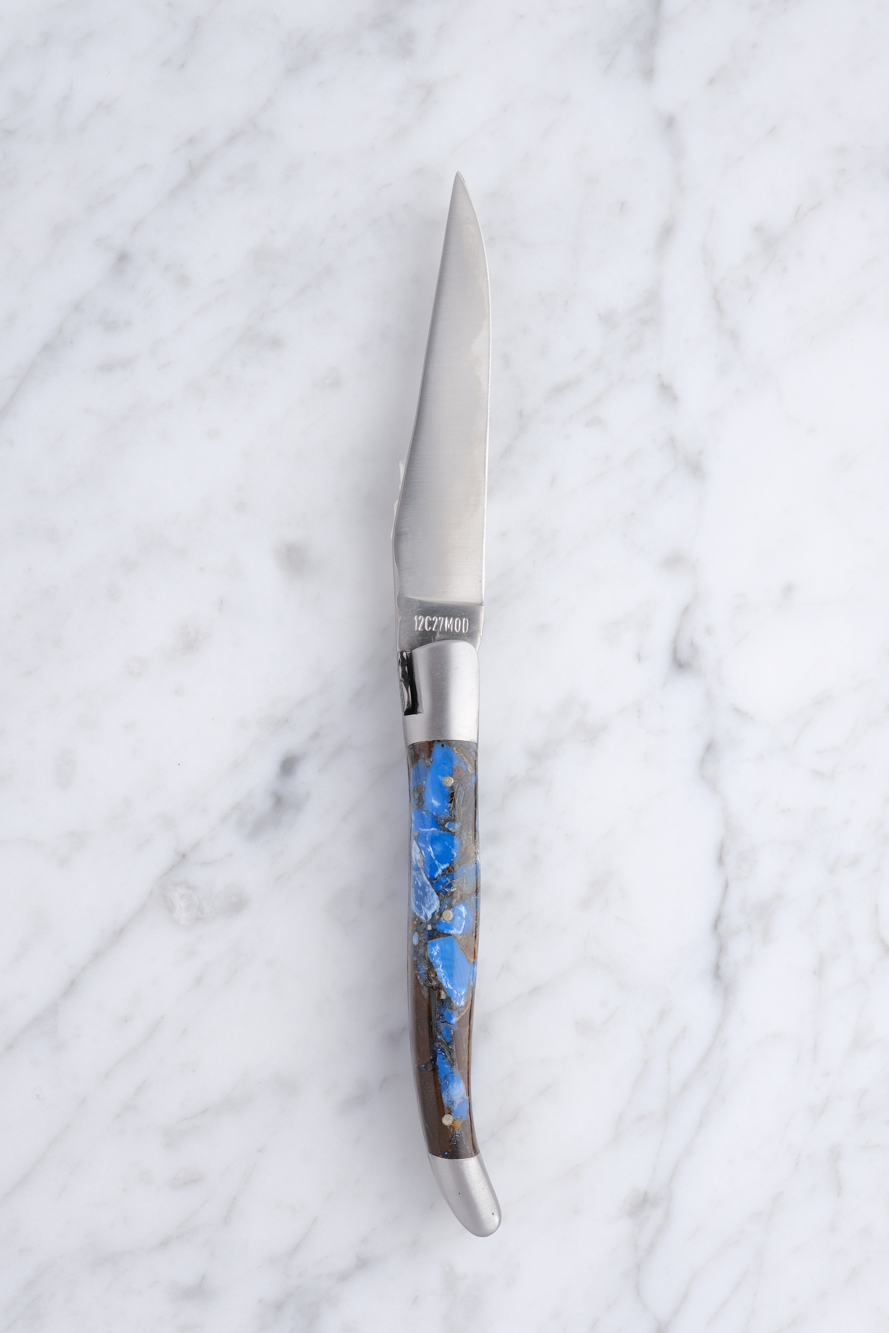 Laguiole Foldekniv 12 cm Blue Fusion Mammoth