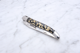 Laguiole Paillete folding knife 12cm - gold