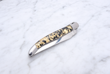 Laguiole Paillete folding knife 12cm - gold