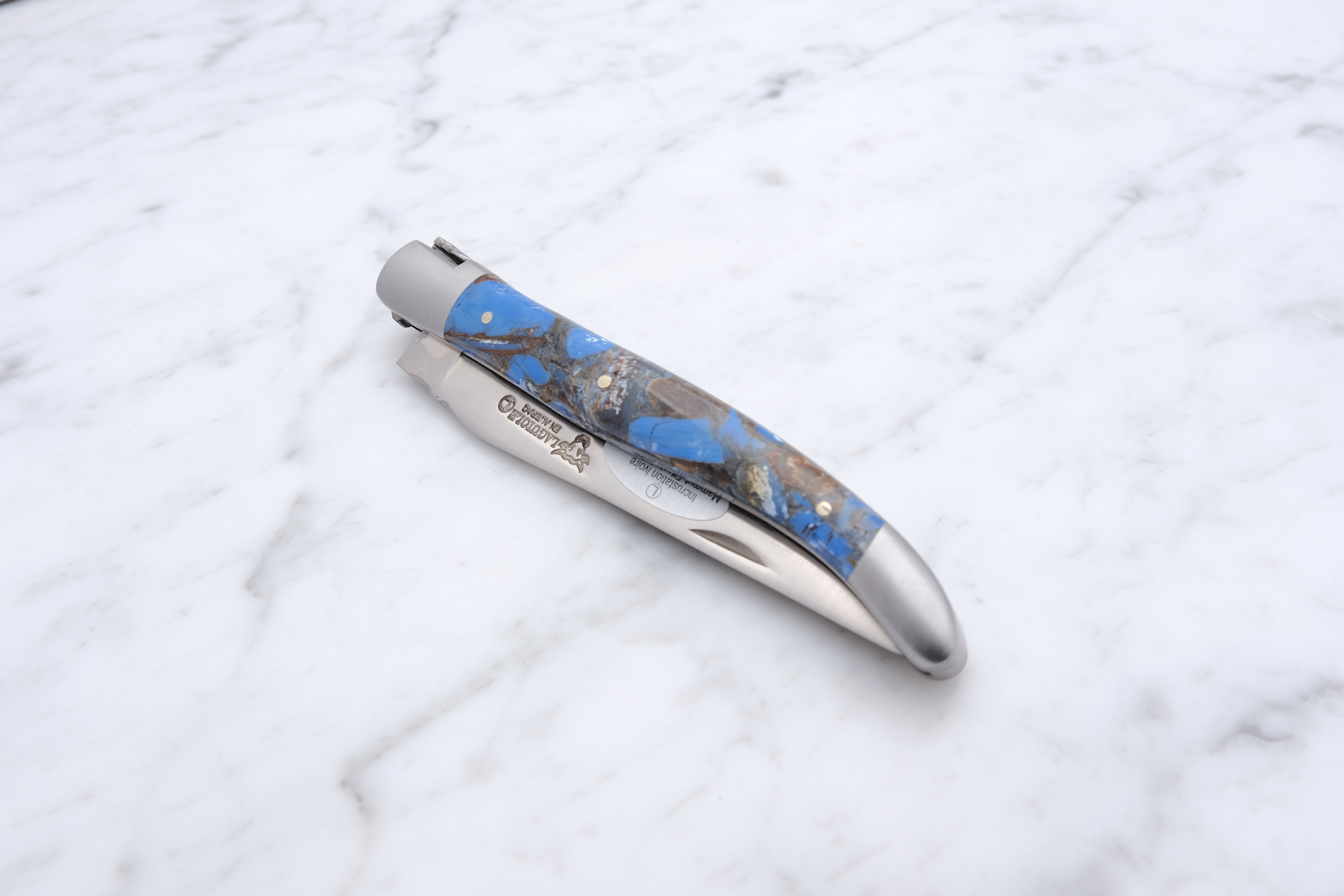 Laguiole Foldekniv 12 cm Blue Fusion Mammoth