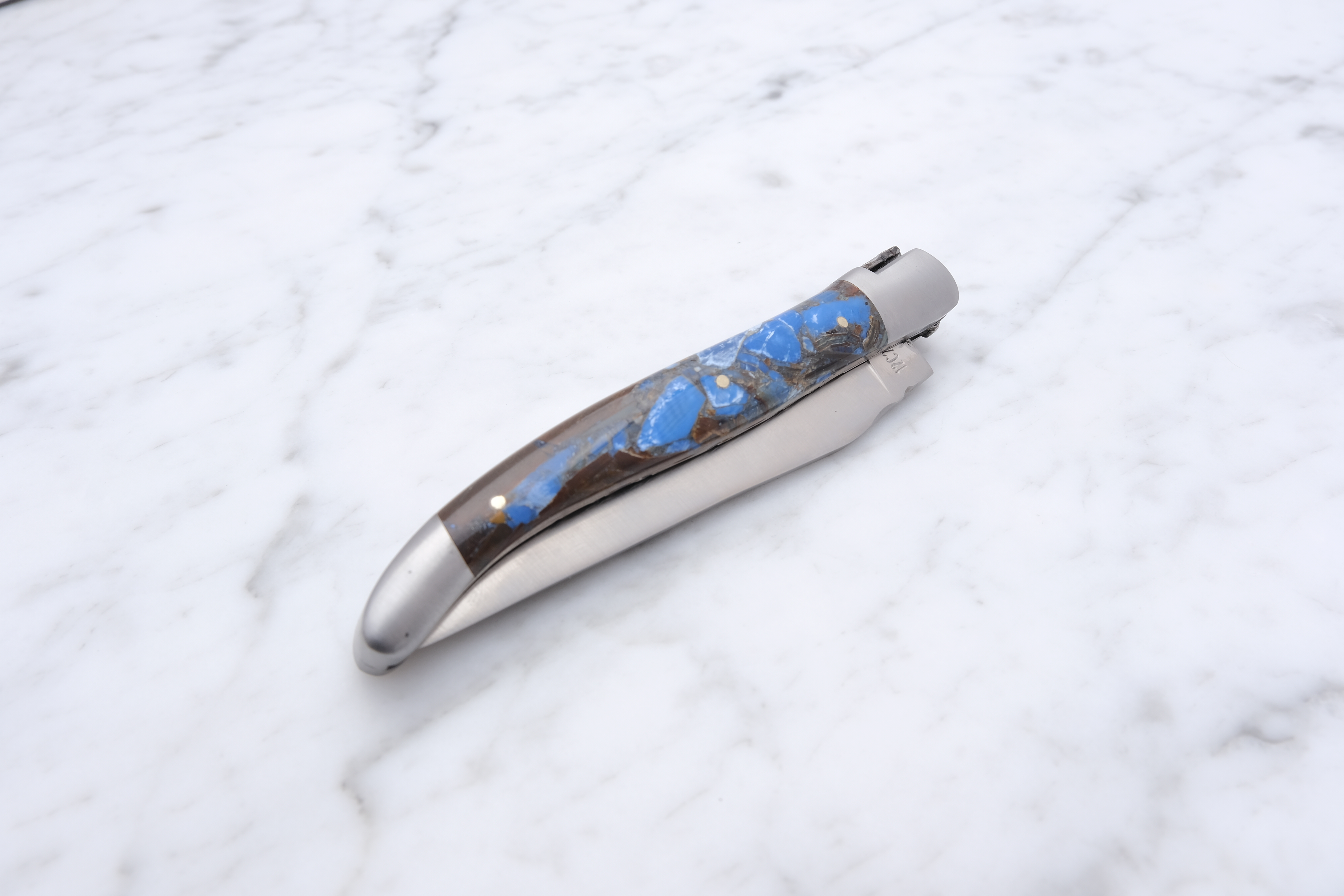 Laguiole Foldekniv 12 cm Blue Fusion Mammoth