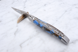 Laguiole Folding knife 12 cm Blue Fusion Mammoth