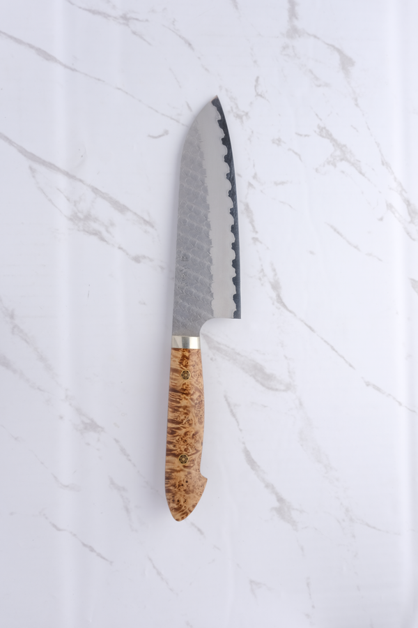 Nigara Hamono Santoku 180mm SG2 - Western Maple