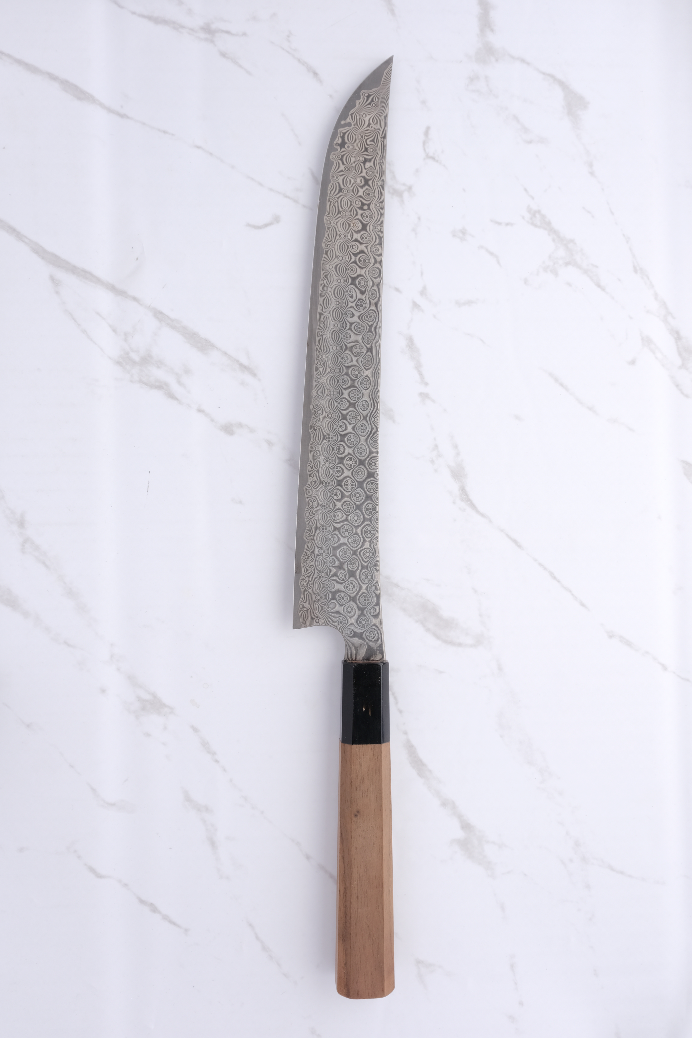 Nigara Kurozome SG2 270 mm Sakimaru Sujihiki – Walnuss