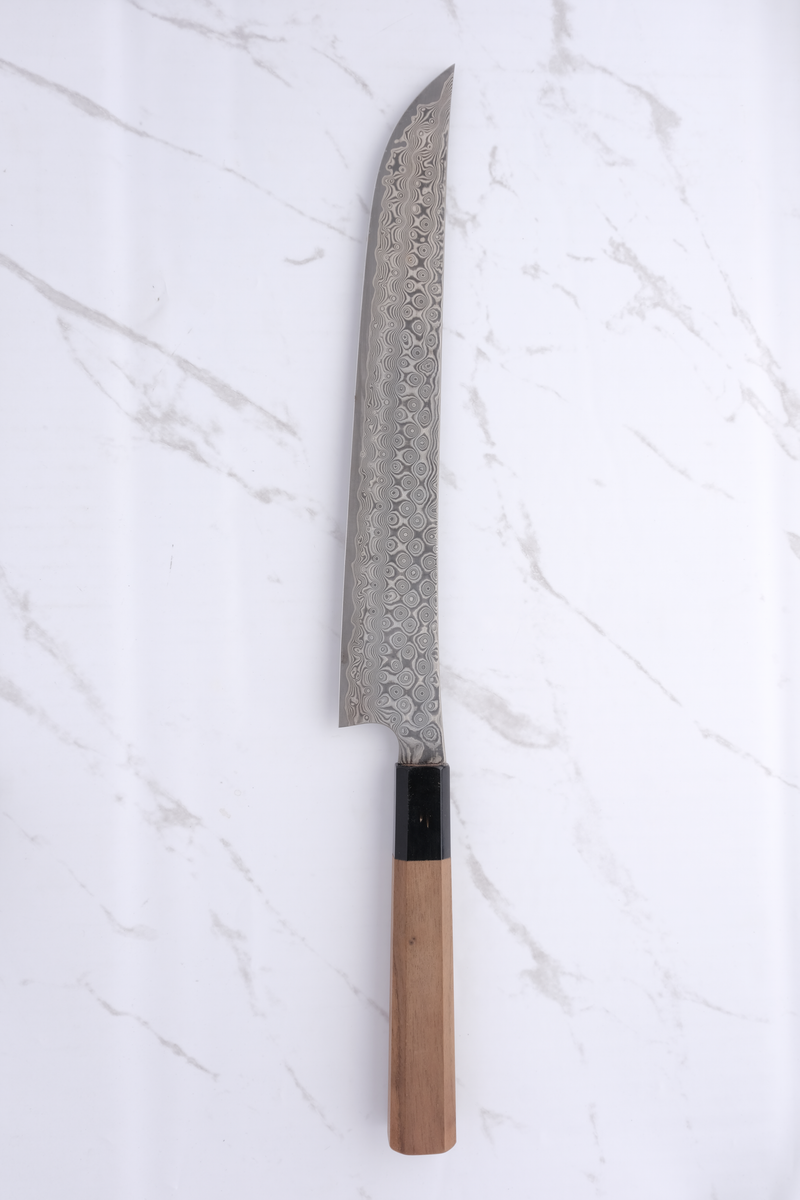 Nigara Kurozome SG2 270mm Sakimaru Sujihiki - Walnut