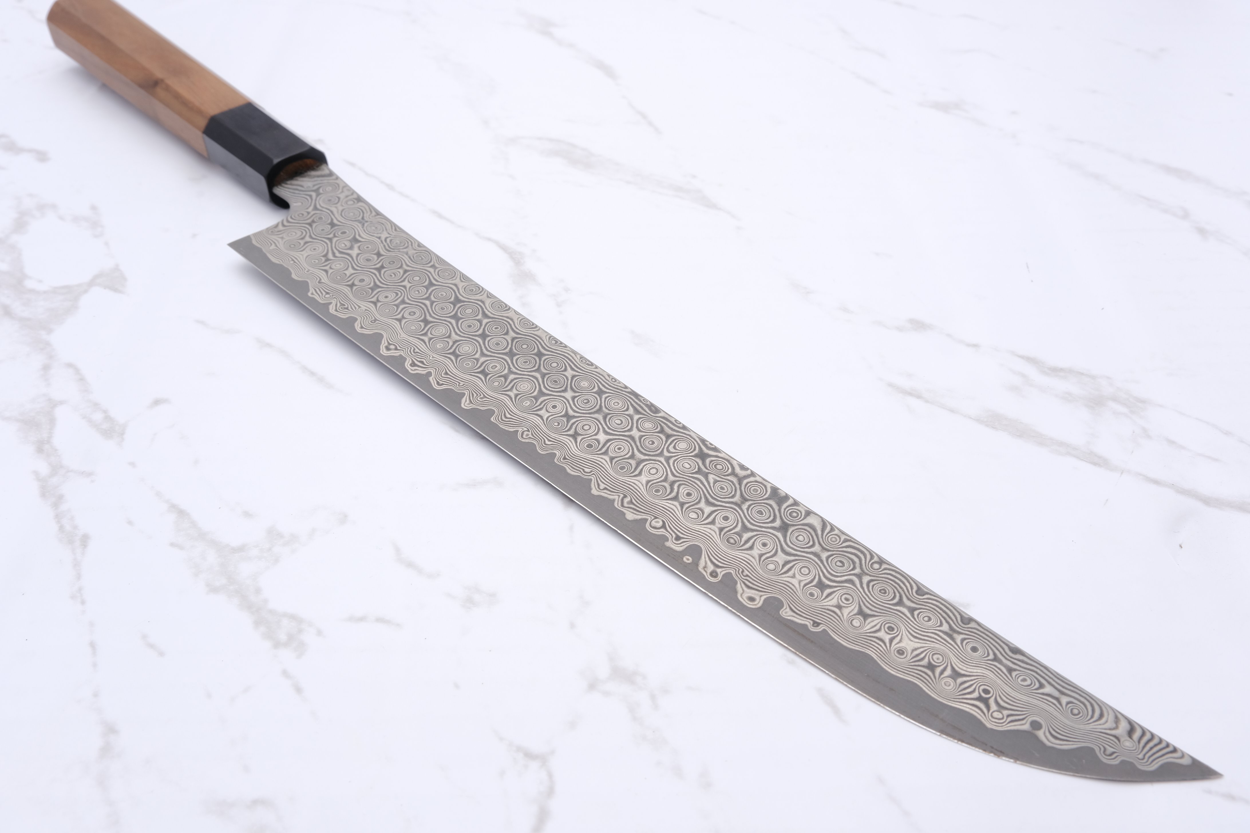 Nigara Kurozome SG2 270mm Sakimaru Sujihiki -Walnut