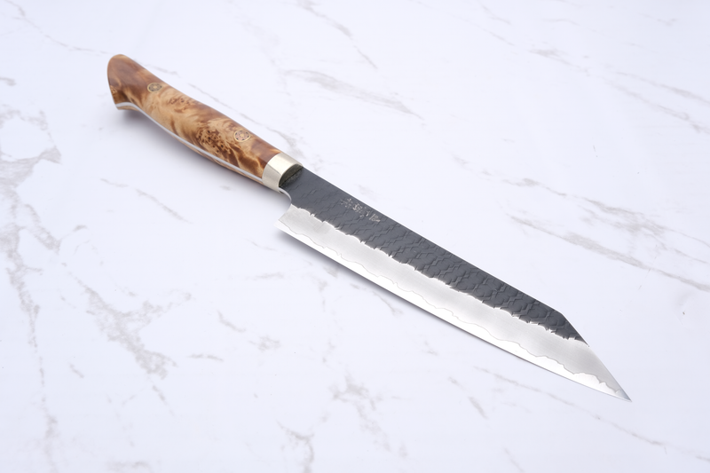 Nigara Hamono 150 mm Petty K-Tip SG2 Kurouchi Western Maple