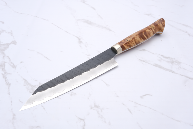 Nigara Hamono 150 mm Petty K-Tip SG2 Kurouchi Western Maple