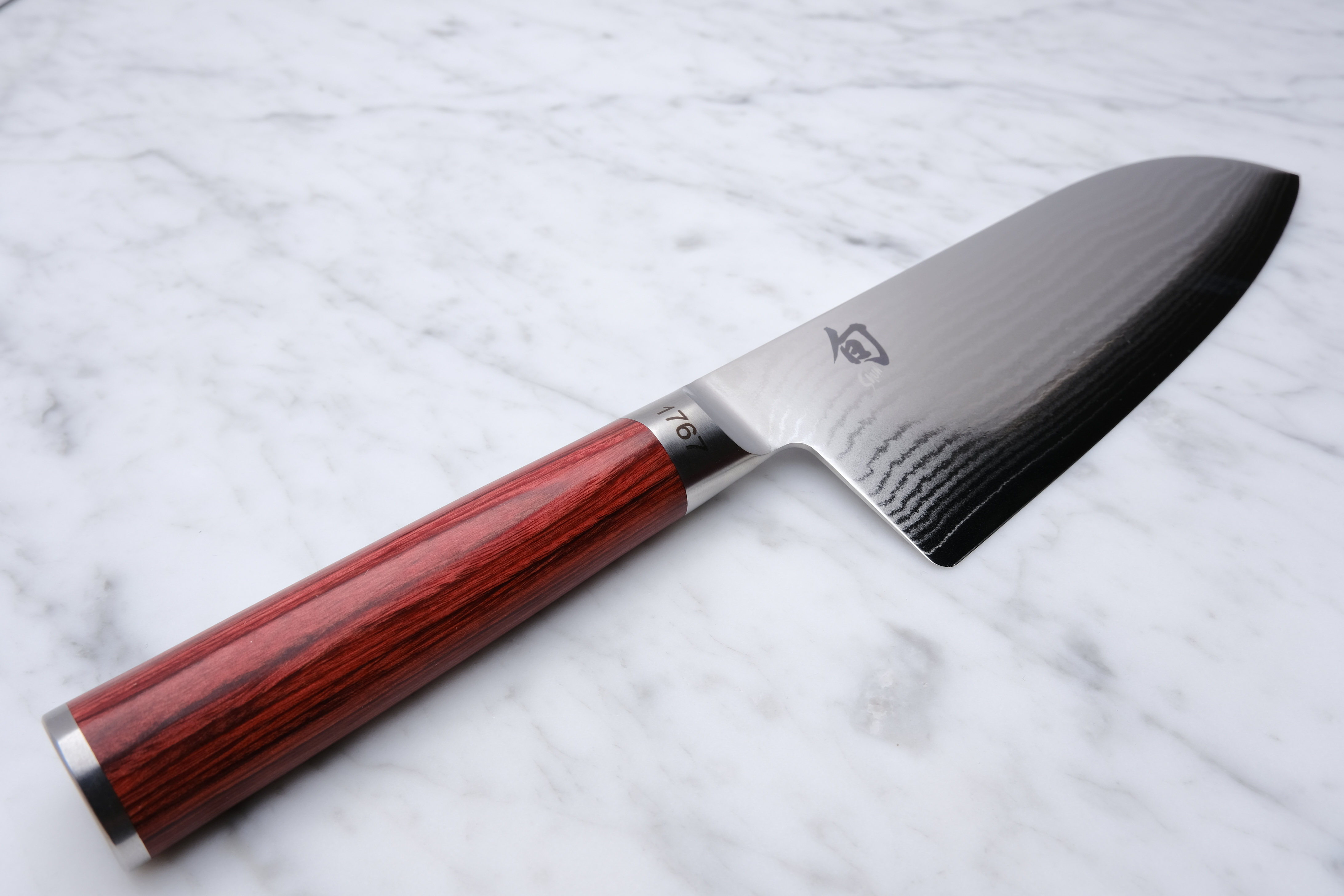 KAI Shun Wide Santoku Limited Edition Red Handle