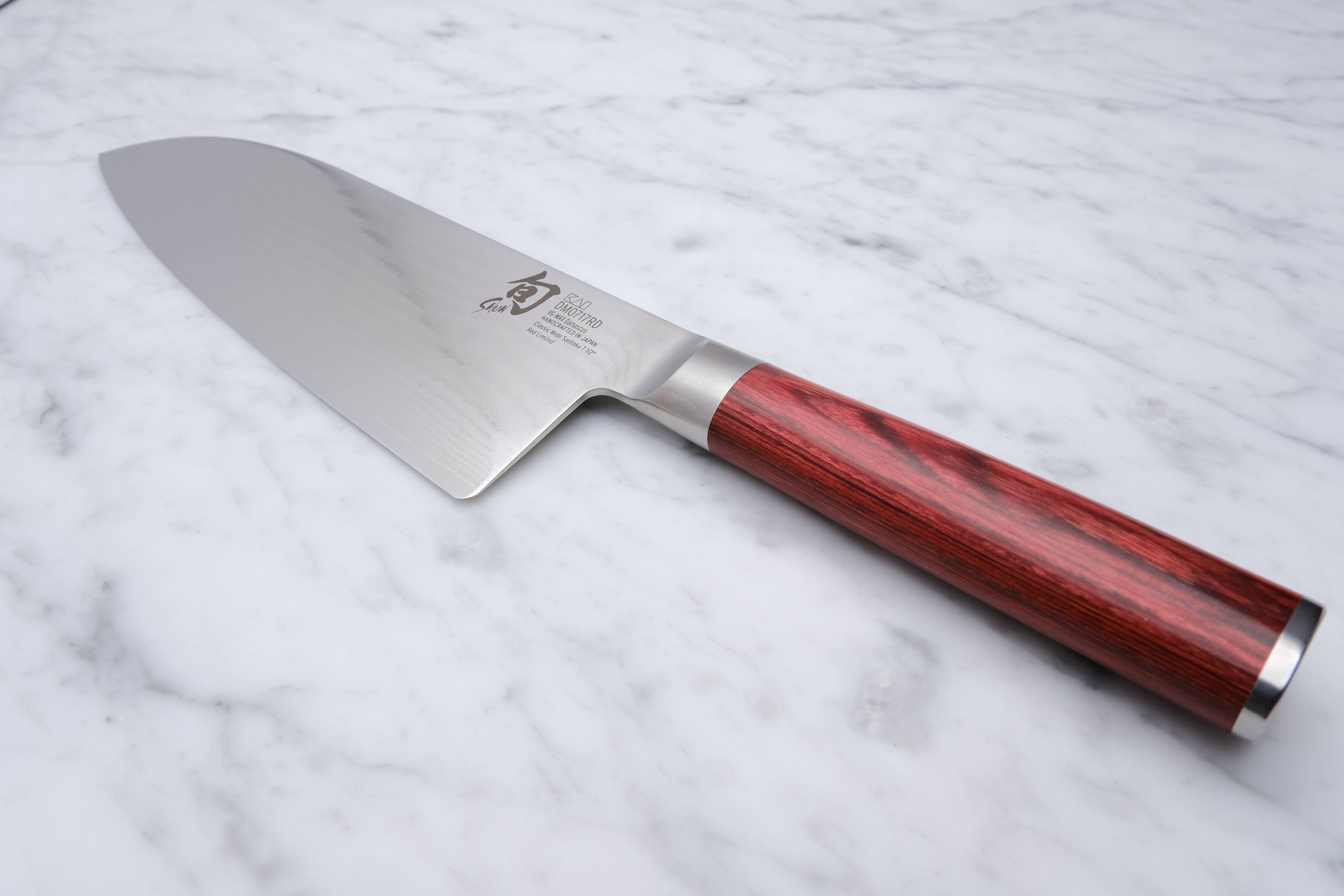 KAI Shun Wide Santoku Limited Edition Red Handle