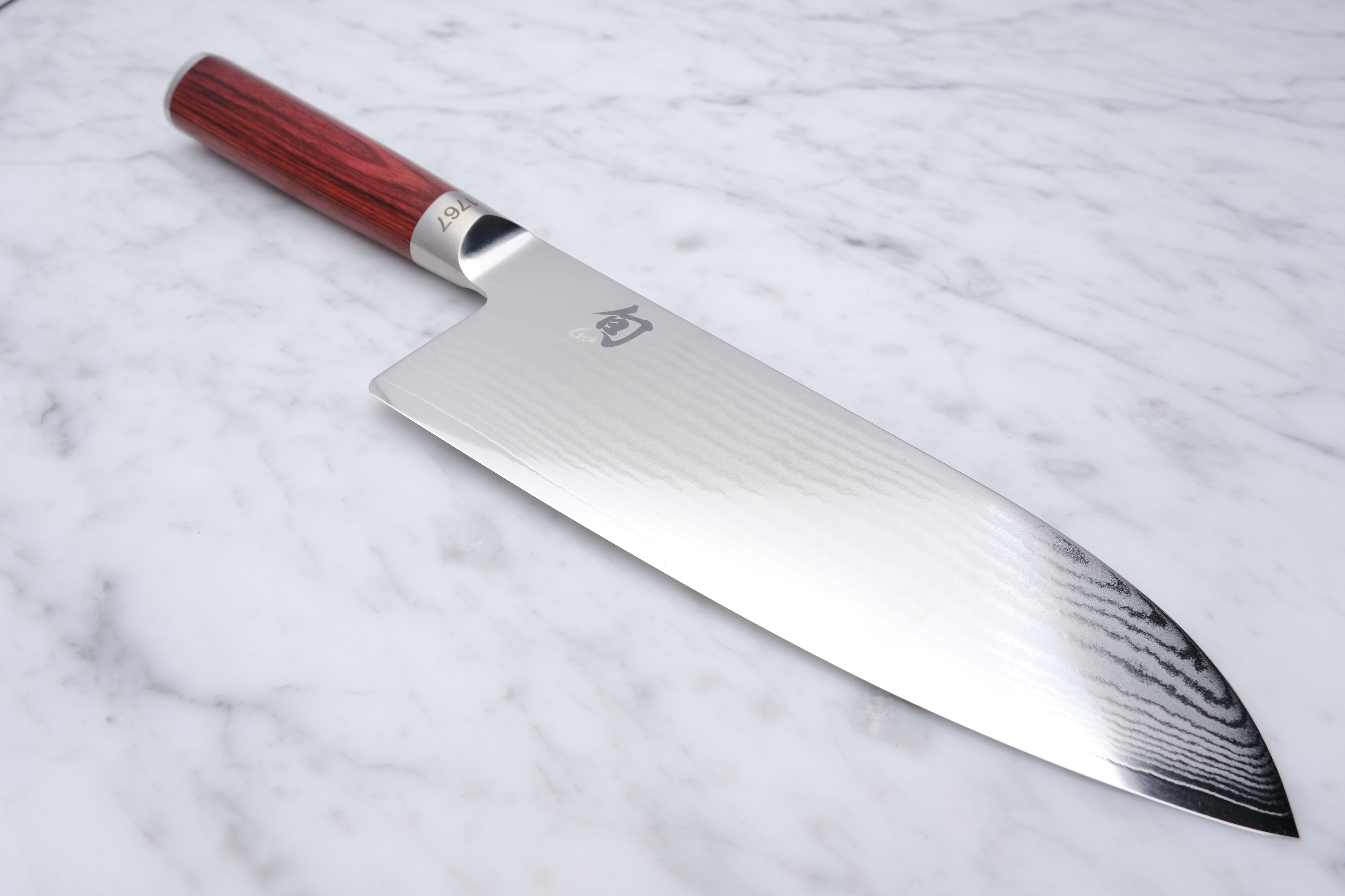 KAI Shun Wide Santoku Limited Edition Red Handle