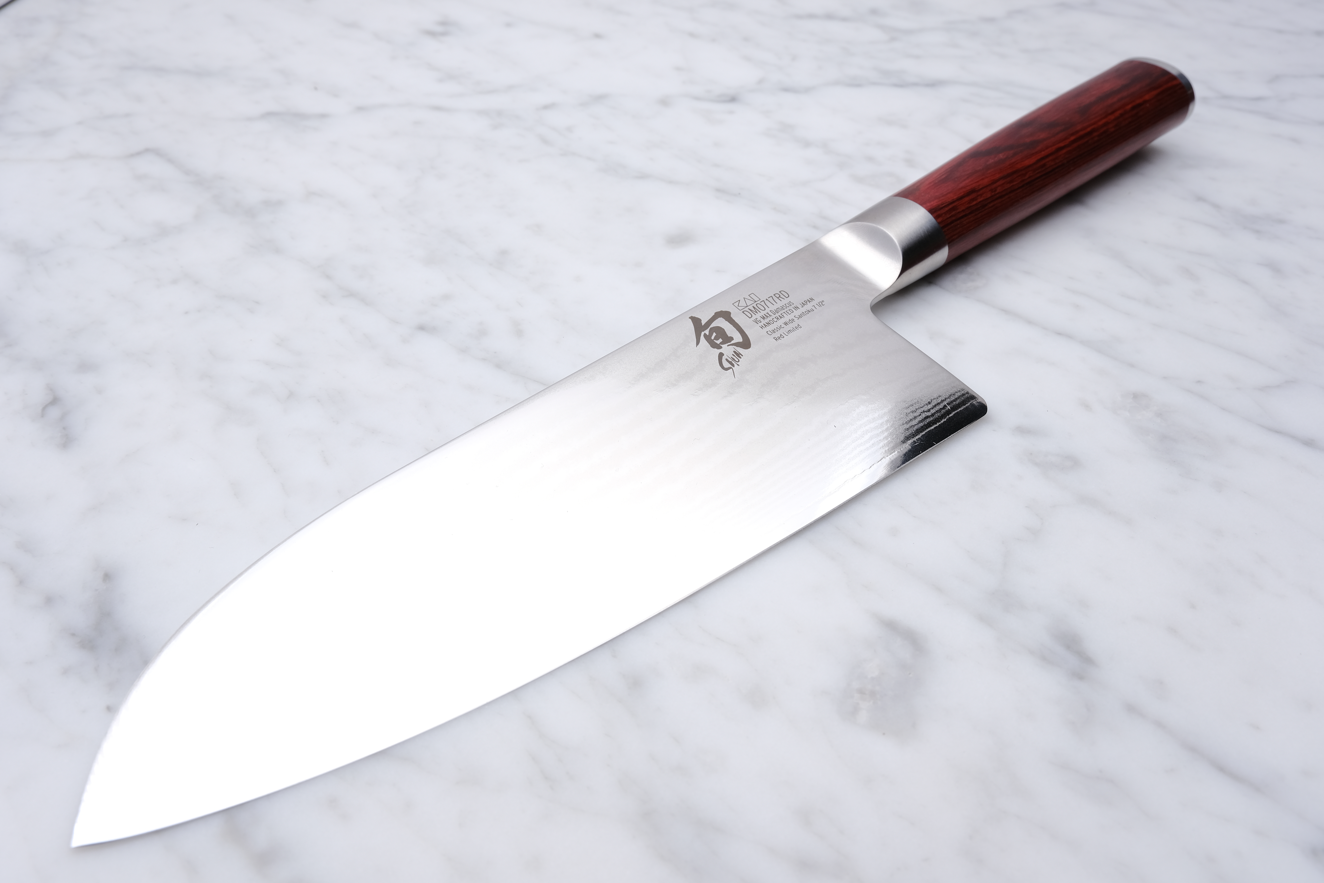 KAI Shun Wide Santoku Limited Edition Red Handle