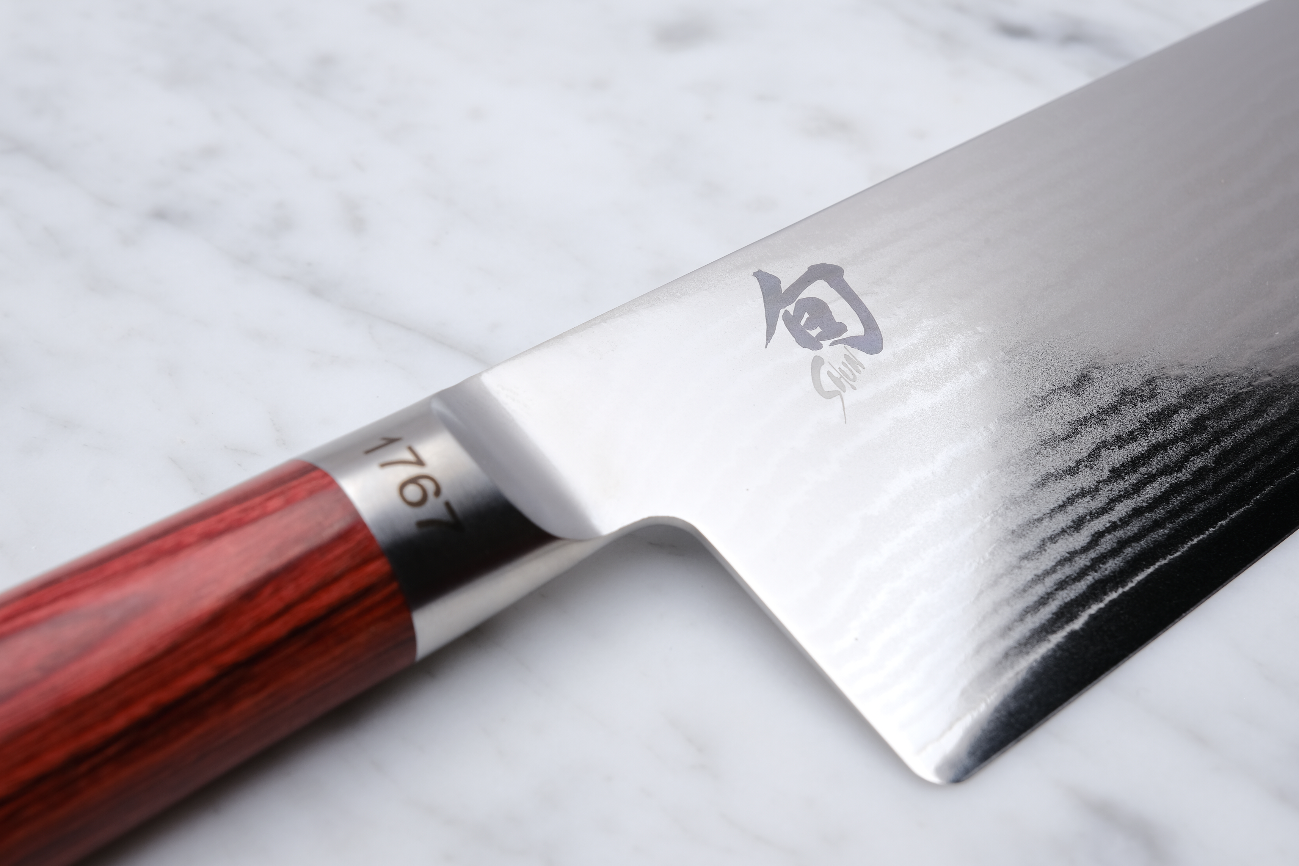 KAI Shun Wide Santoku Limited Edition Red Handle