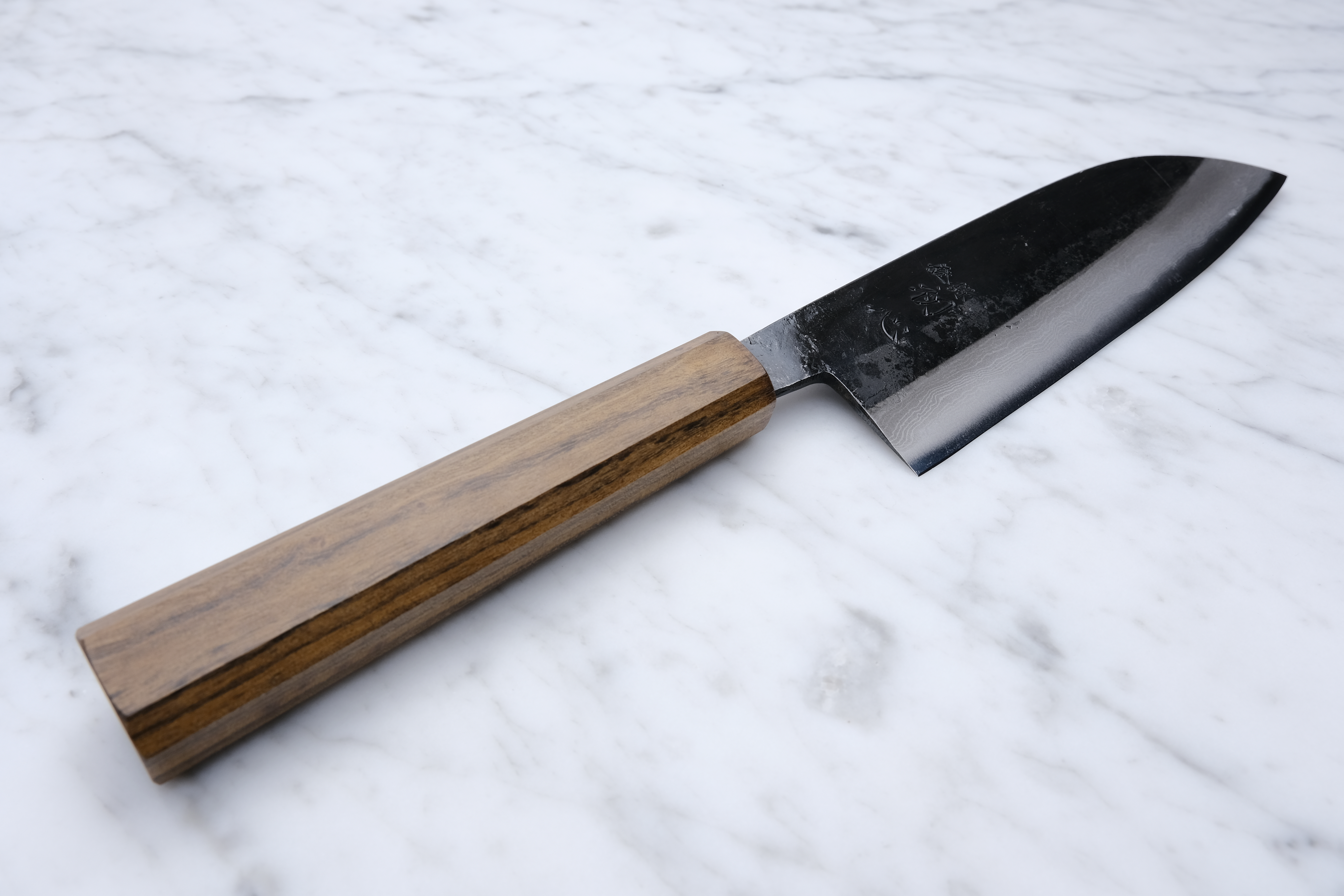 Hatsukokoro Shikkoku 165 mm Santoku - Aogami 2