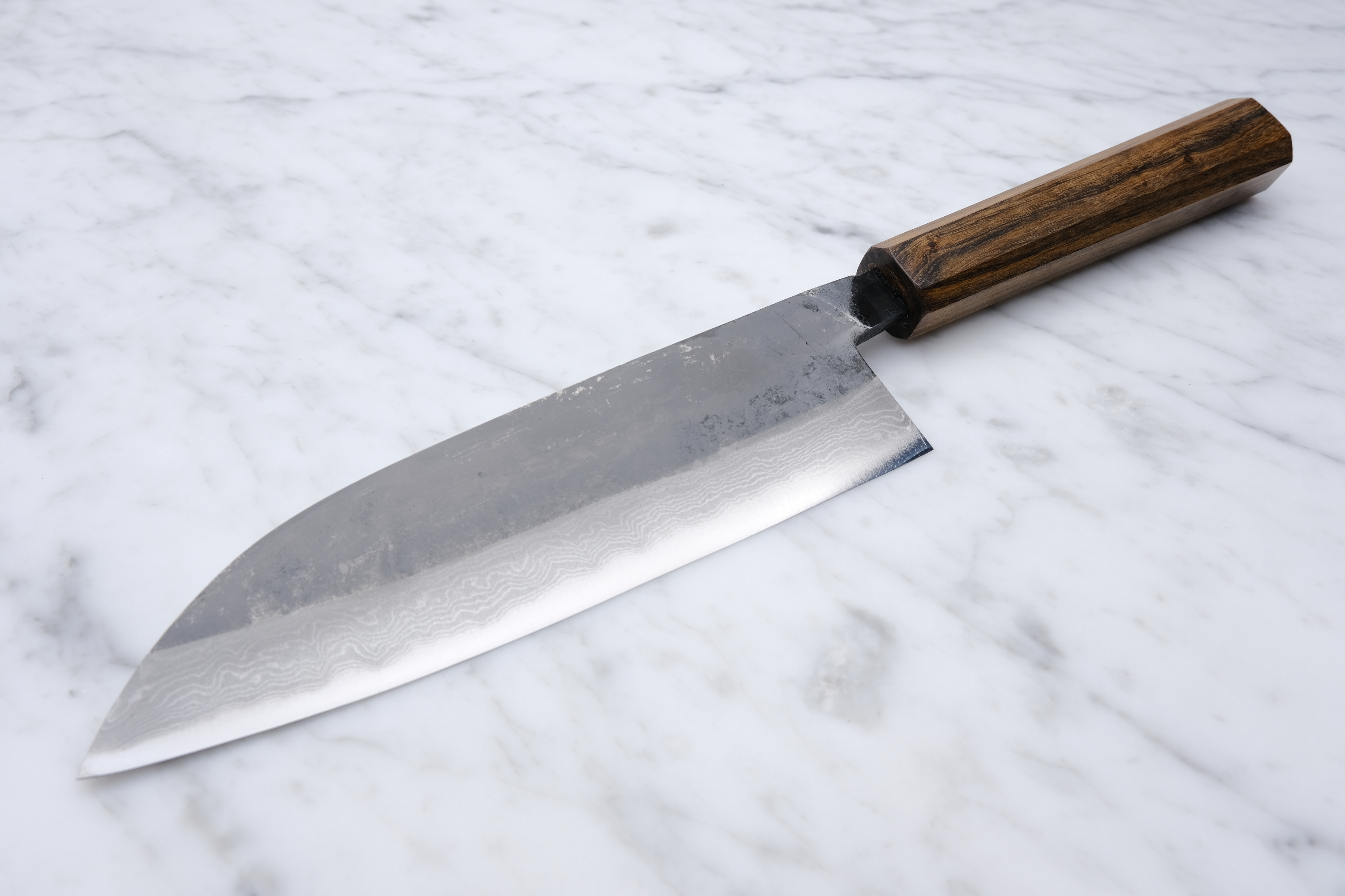 Hatsukokoro Shikkoku 165 mm Santoku - Aogami 2