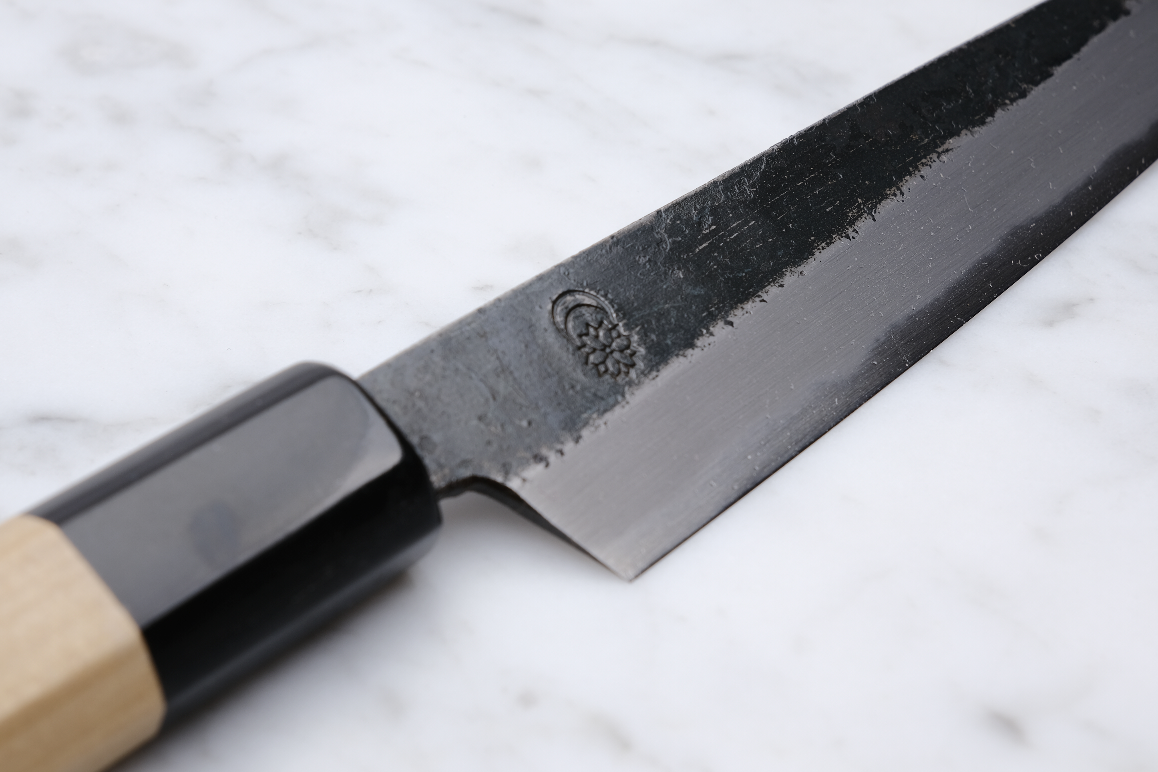 Sakai Kikumori Kikuzuki KU Weiß 2 Kiritsuke Petty 135mm.