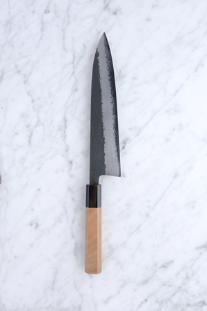 Hatsukokoro Shinkiro Aogami Super Valnød - 210 mm Gyuto