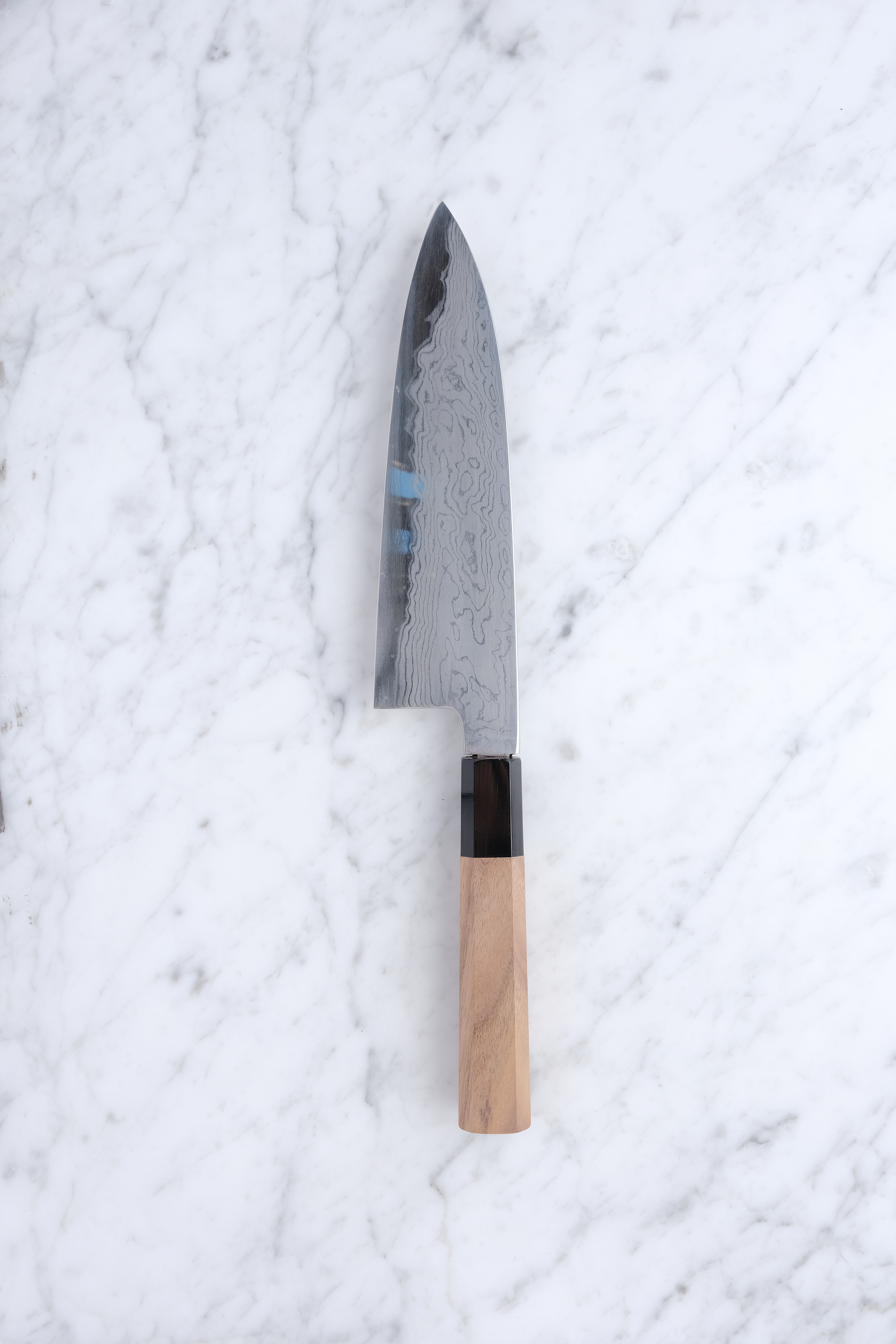 Hatsukokoro Komorebi 180 mm Santoku Damaskus Blue-1 - 2nd. sortering