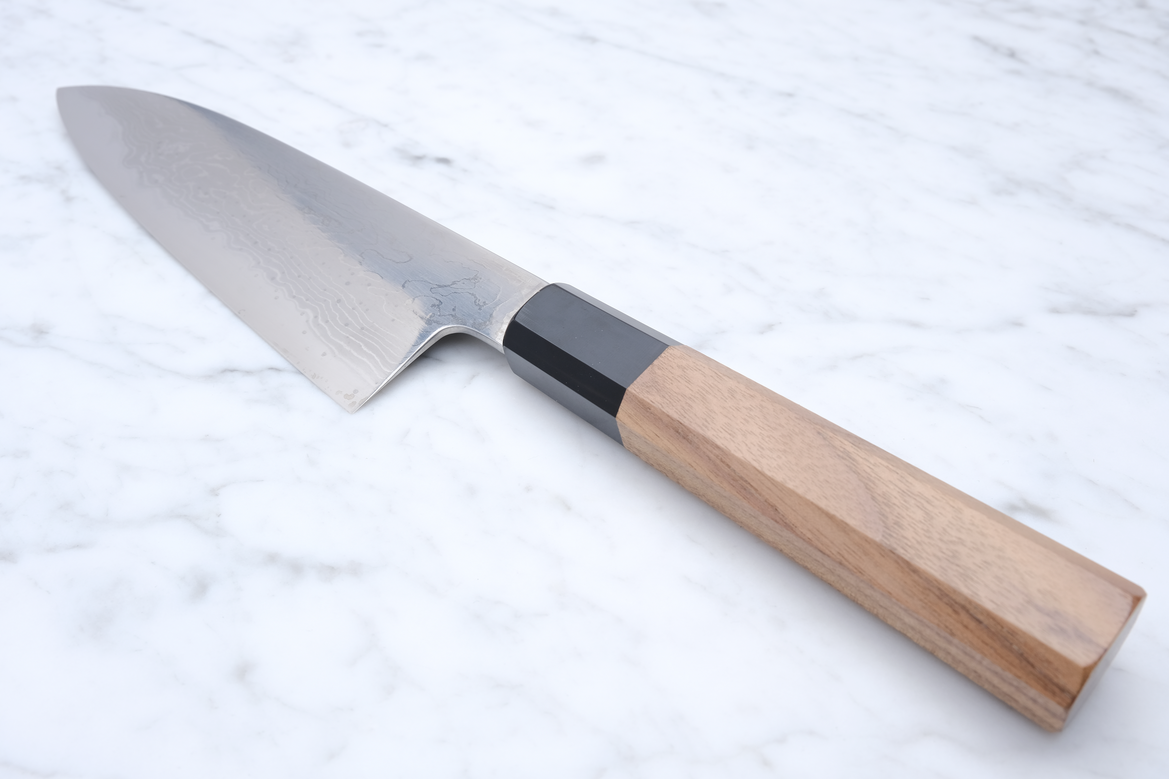 Hatsukokoro Komorebi 180 mm Santoku Damaskus Blue-1 - 2nd. sortering