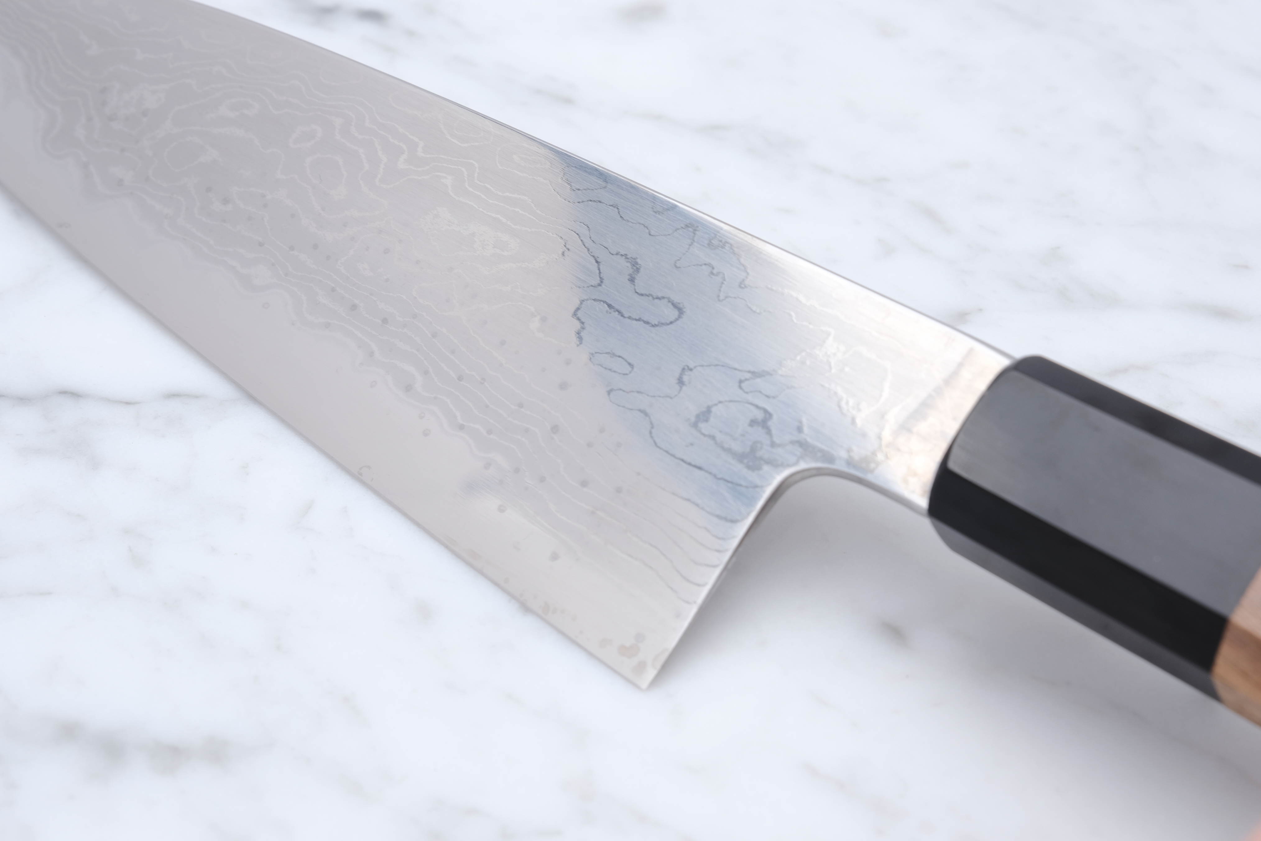 Hatsukokoro Komorebi 180 mm Santoku Damaskus Blue-1 - 2nd. sortering