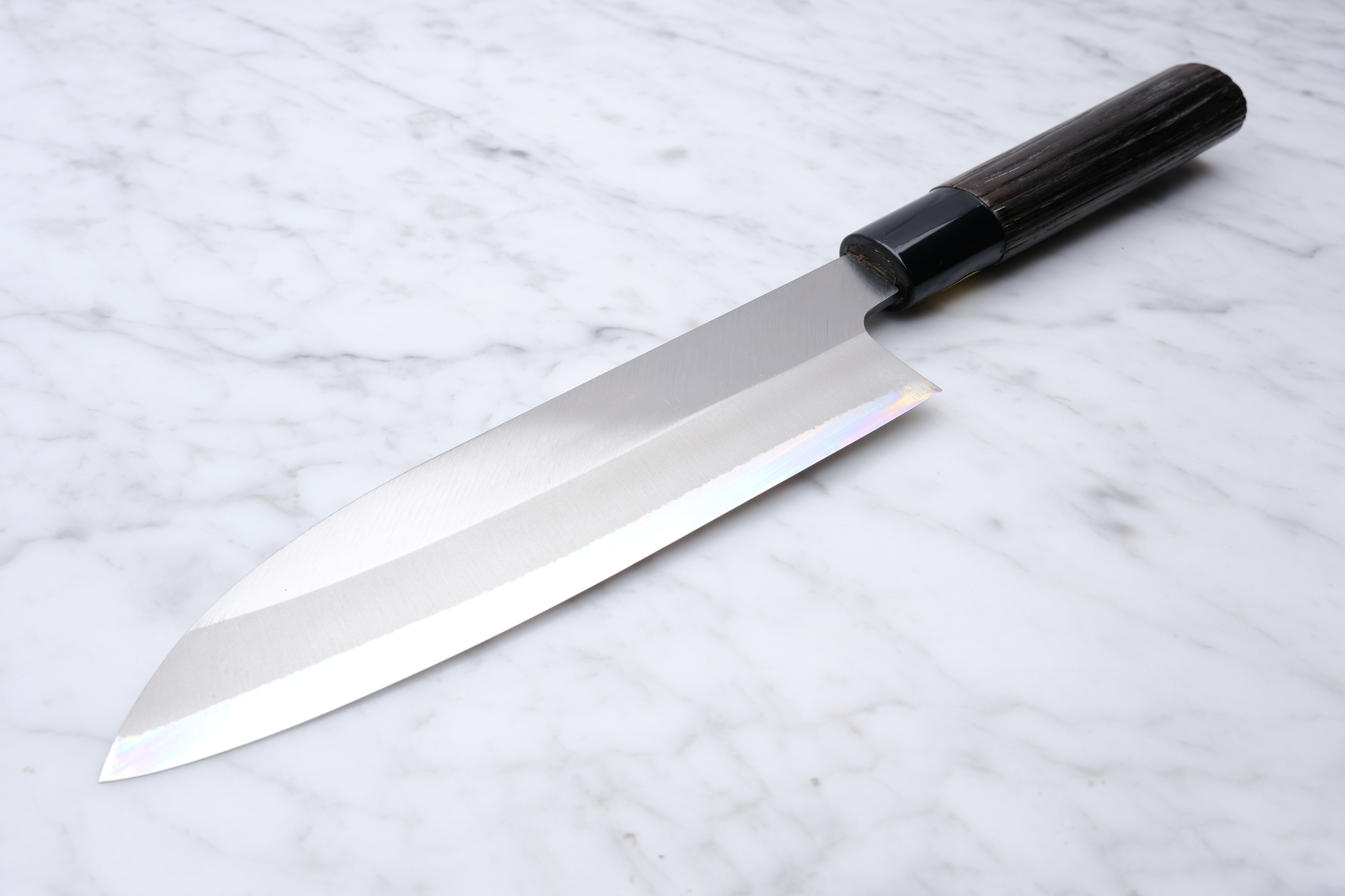 Sakai Kanechika White #2 170 Santoku - Burnt Chestnut