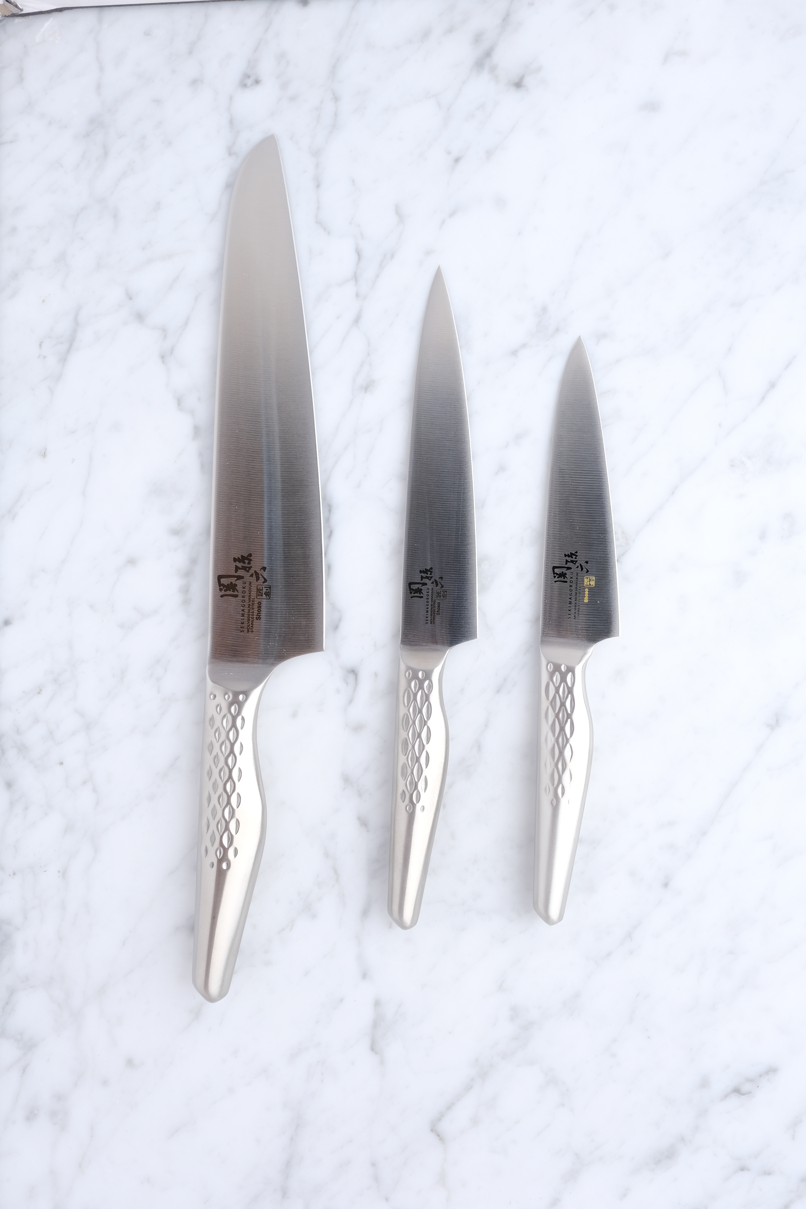 Shoso Knife set Chef's knife, utility and herb knife