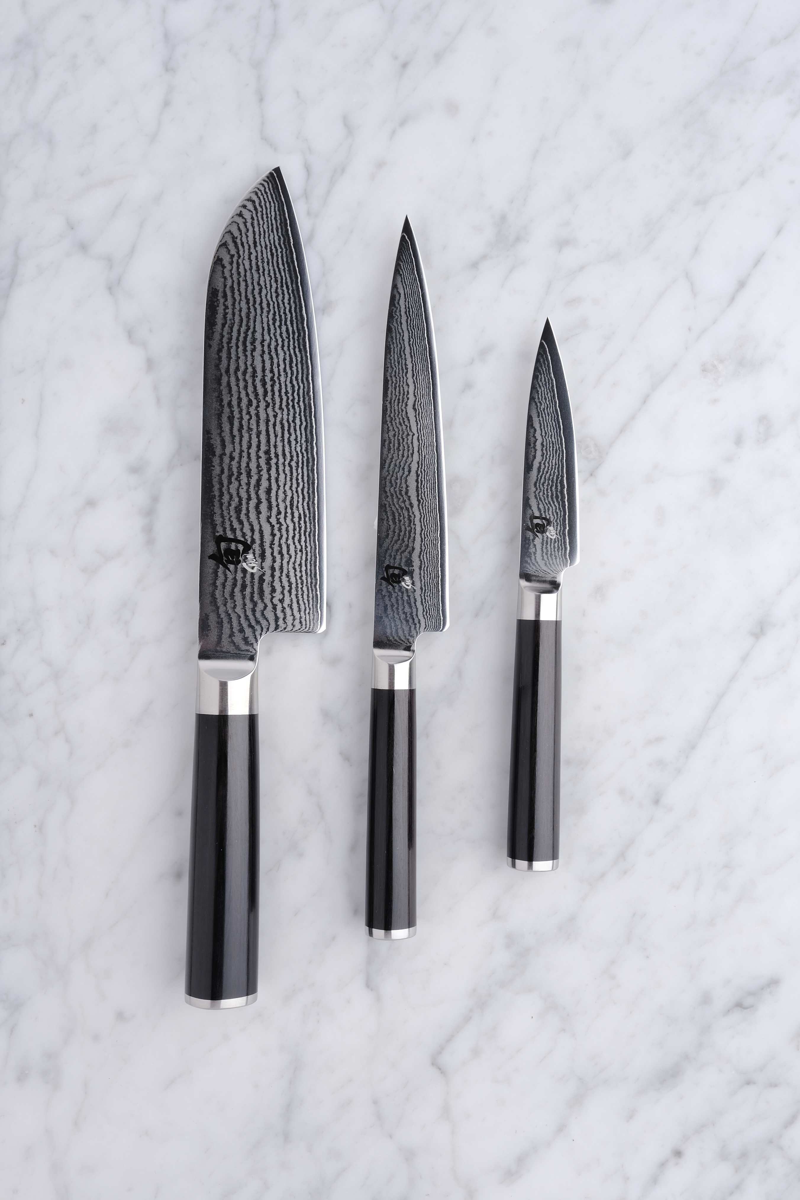 Shun Classic Messerset, Kräutermesser, Allzweckmesser und Santoku