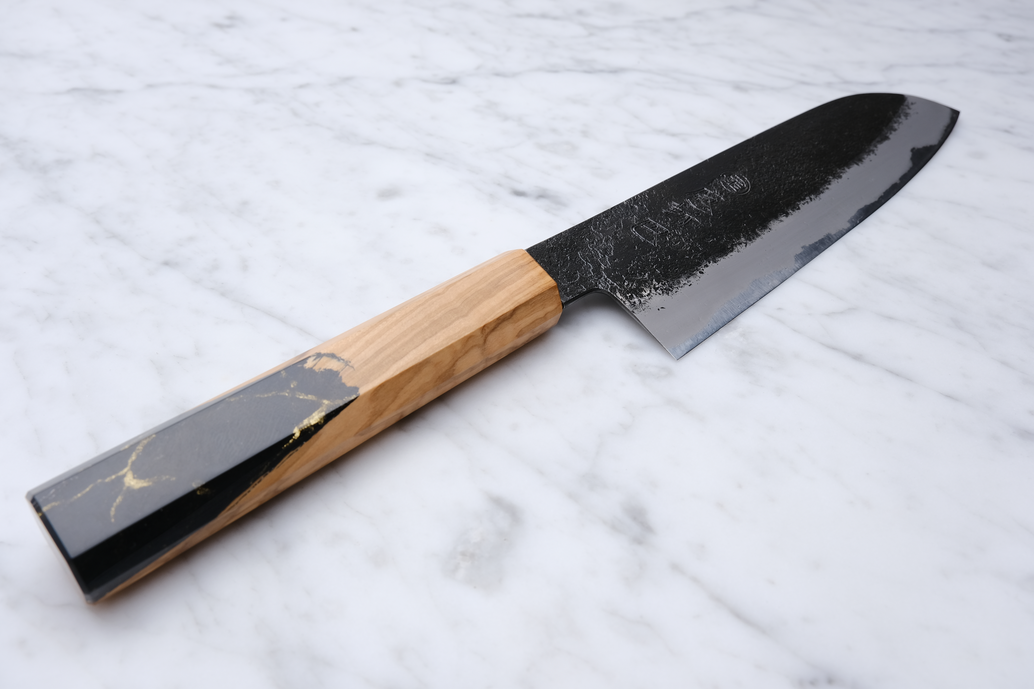 Hozantomoe 180 mm Santoku - Shirogami 2