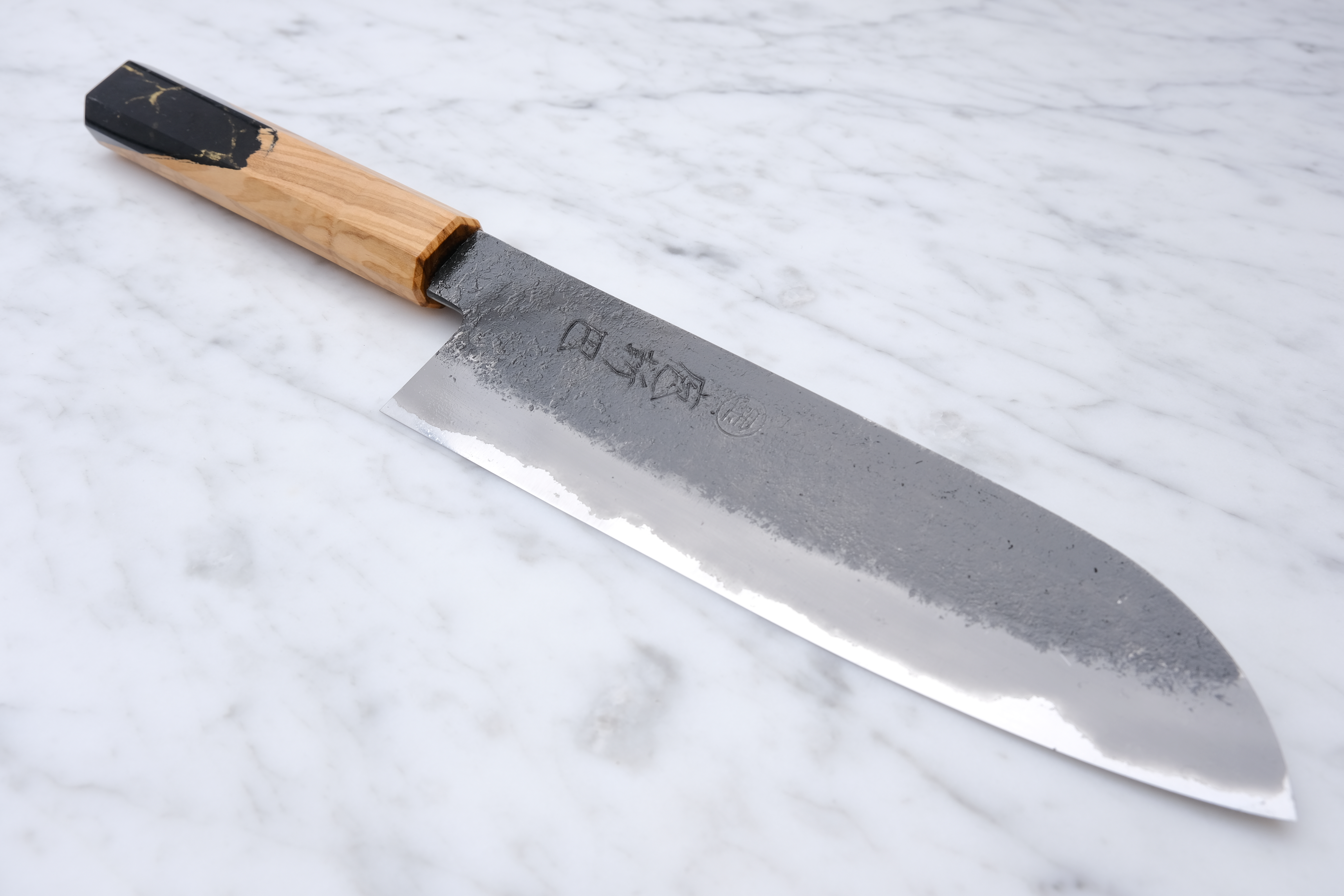 Hozantomoe 180 mm Santoku - Shirogami 2