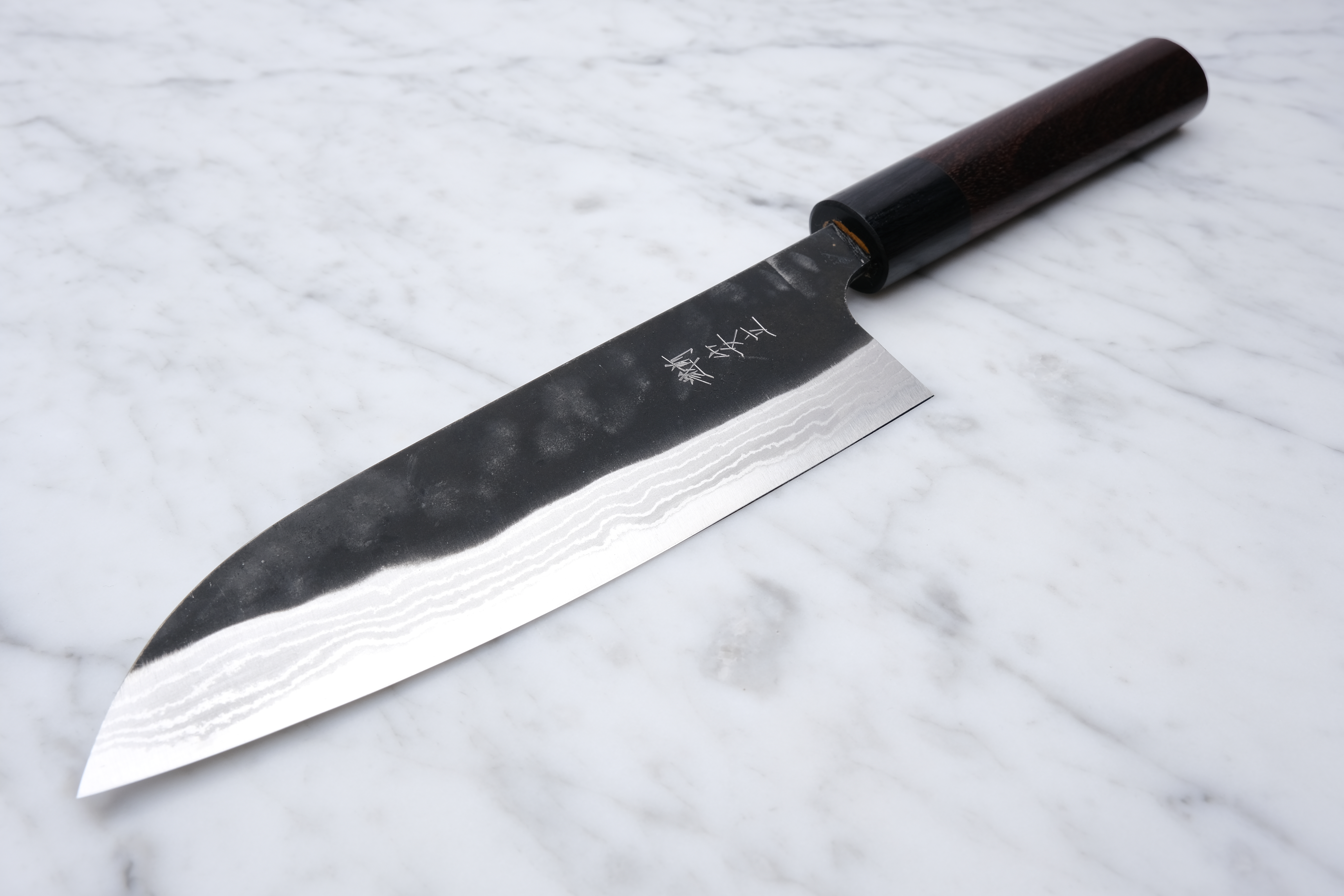 Anryu Kurouchi 170mm Santoku Shirogami #2