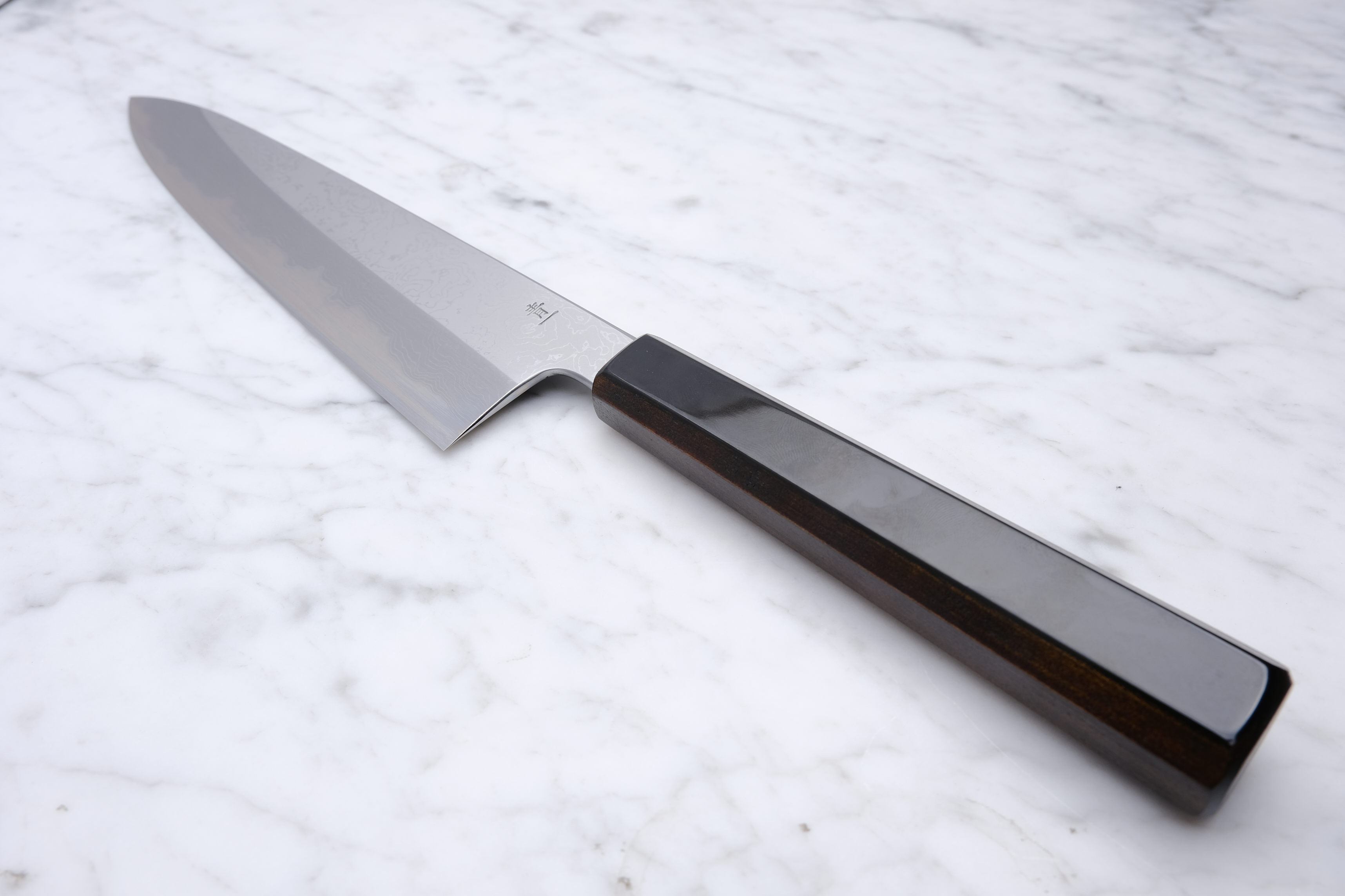Kagekiyo - Blue #1 Damascus 240mm Gyuto - Kuroro Handle