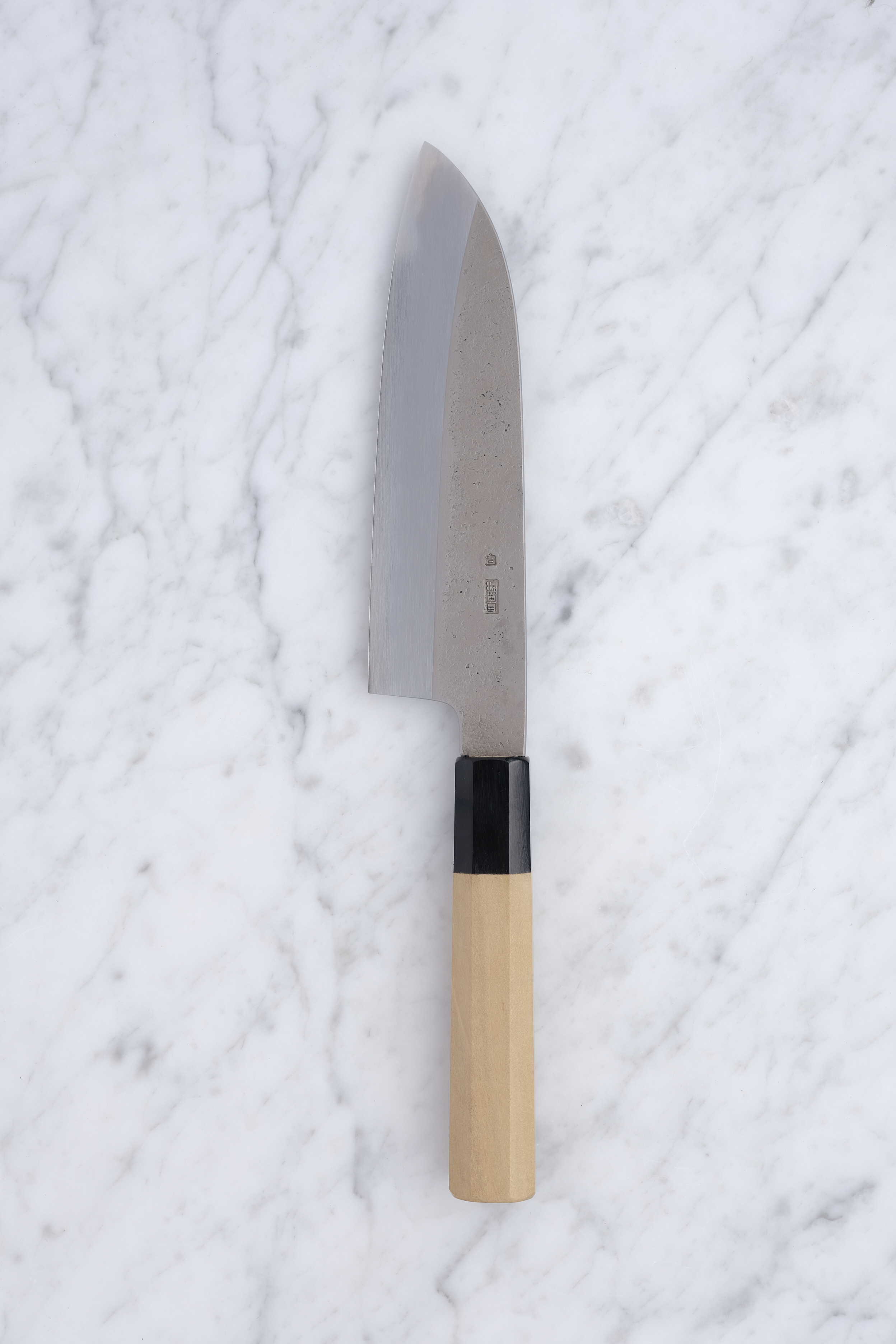 Sakai Kikumori Kikuzuki RIN 180mm. Santoku Shirogami #2
