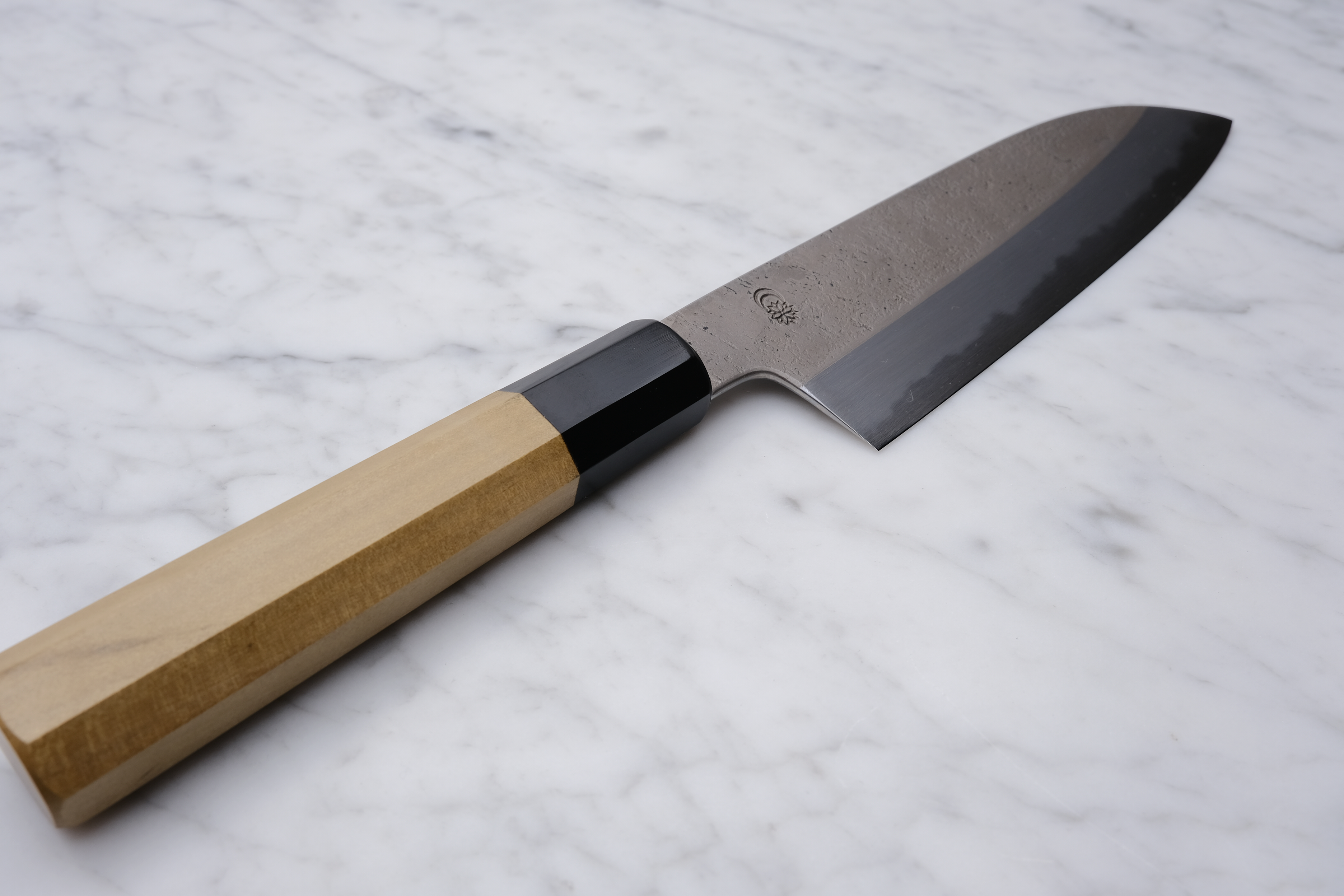 Sakai Kikumori Kikuzuki RIN 180mm. Santoku Shirogami #2