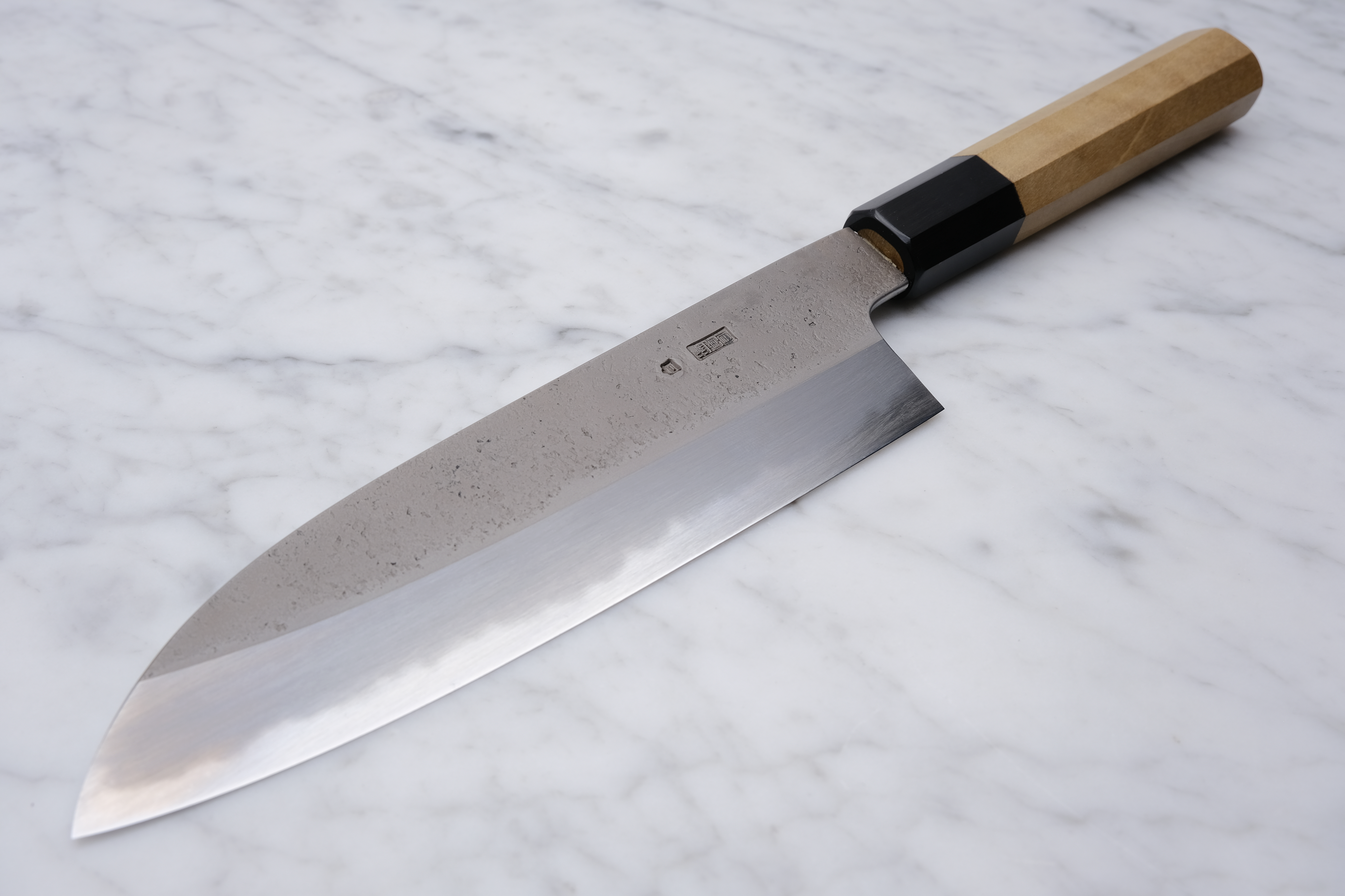 Sakai Kikumori Kikuzuki RIN 180mm. Santoku Shirogami #2