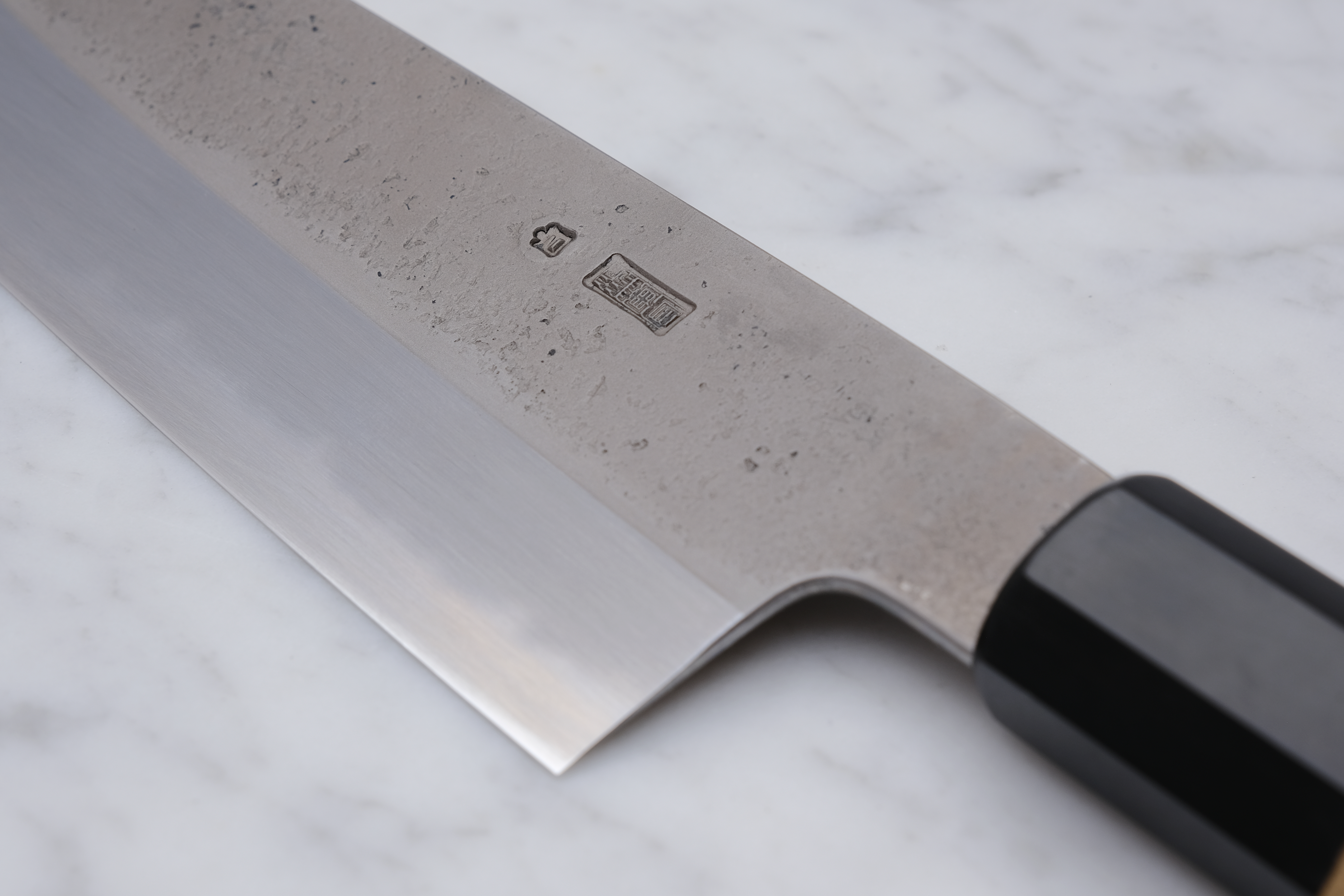 Sakai Kikumori Kikuzuki RIN 180mm. Santoku Shirogami #2