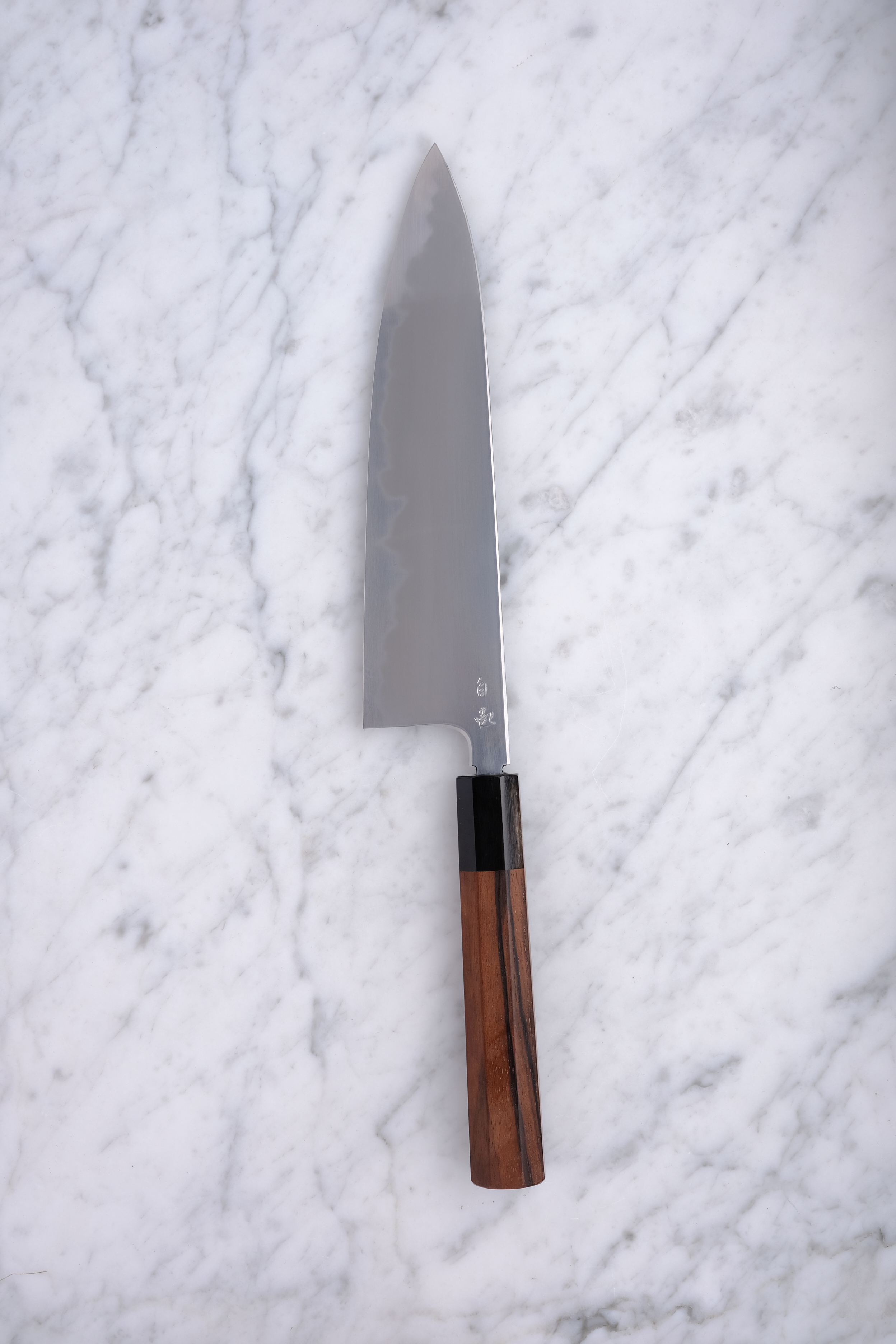 Konosuke BY 225 mm Gyuto Shirogami 1 - Ebony