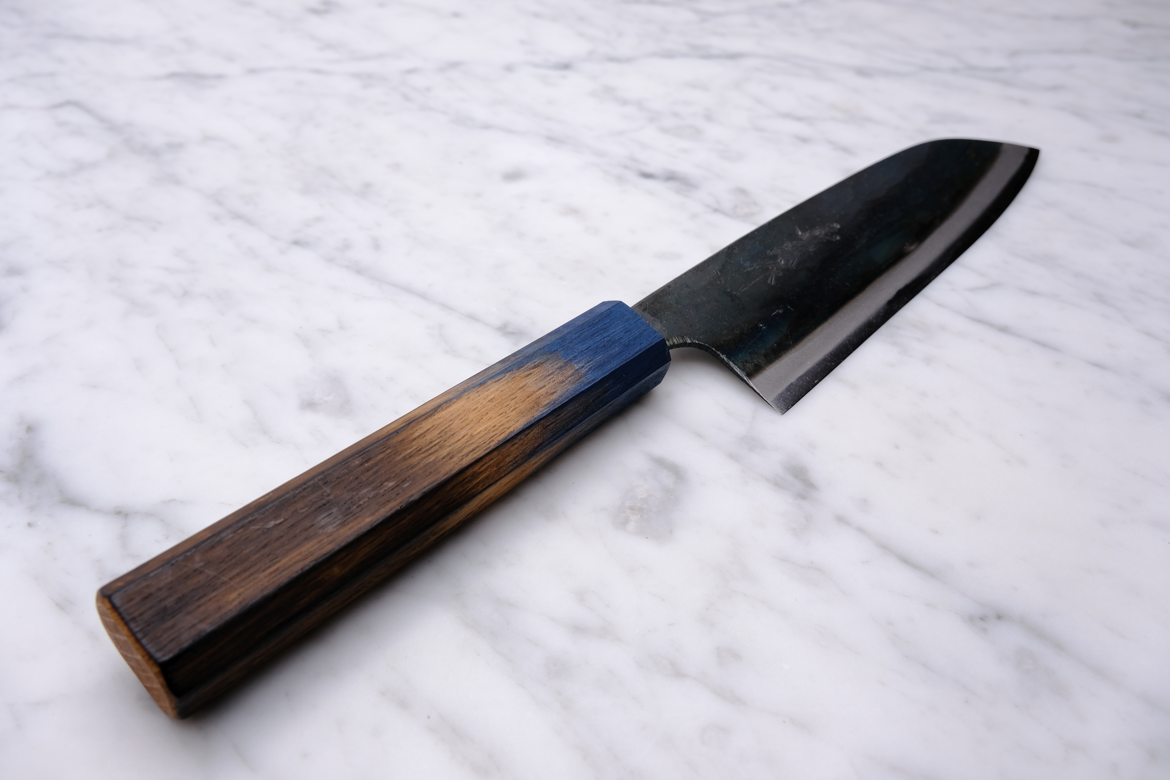 Yamawaki Kurouchi blue #2 Santoku 165mm.