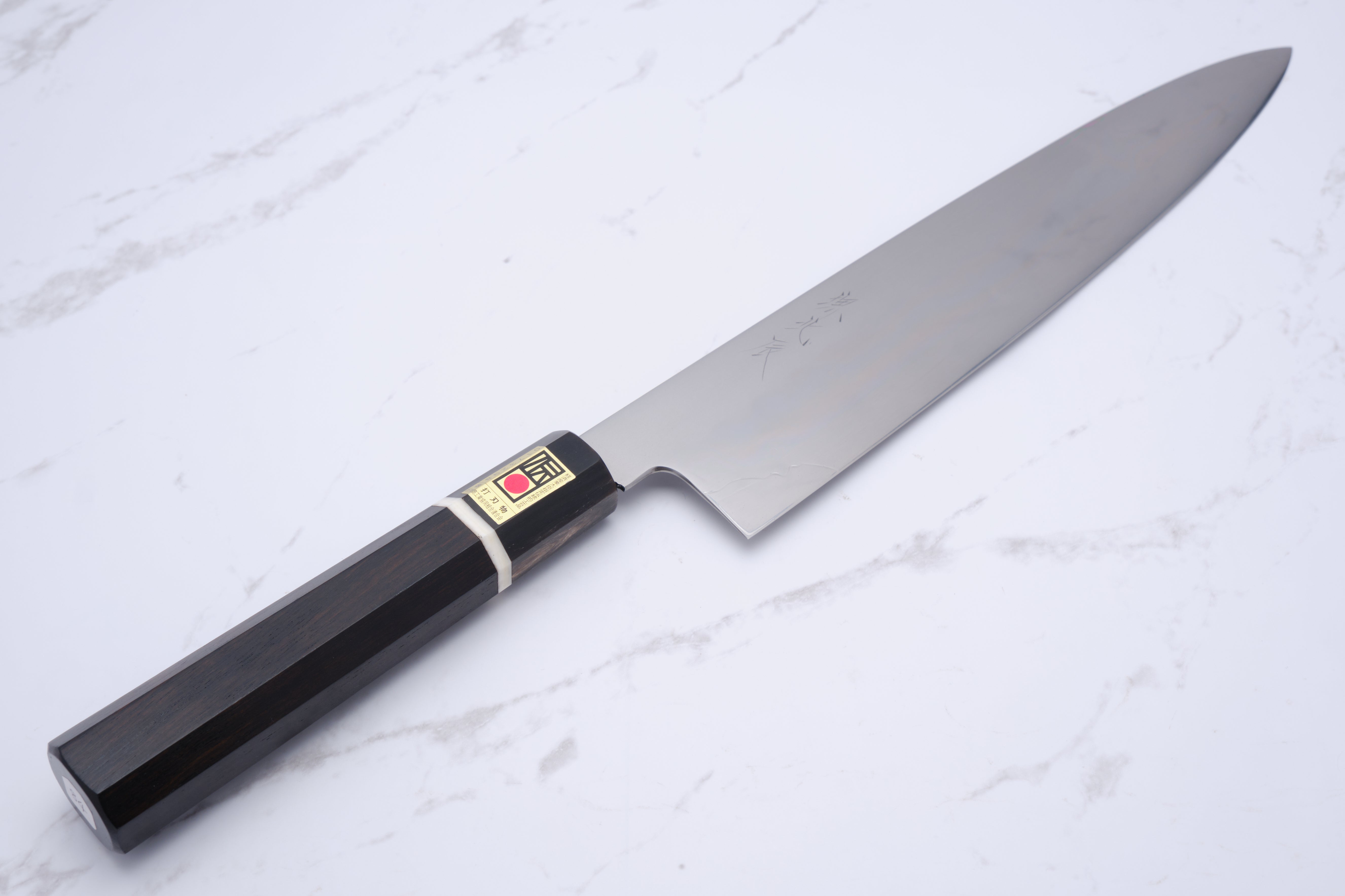 Ikeda Abura-Honyaki 270 mm Gyuto Shirogami 3 – Ebenholz