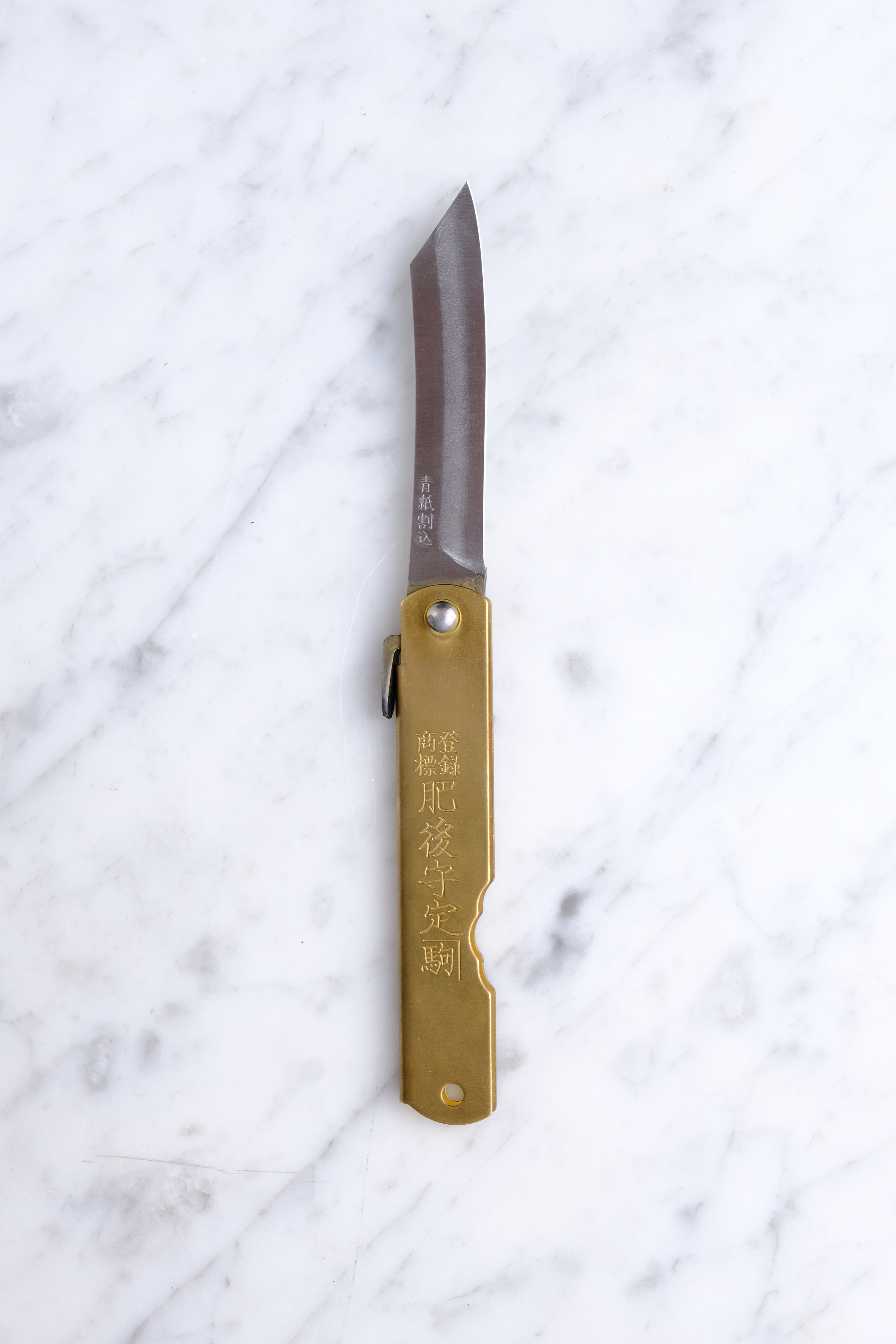 Higonokami Warikomi 90mm. 3 lags Blå #2 stål - Kobber