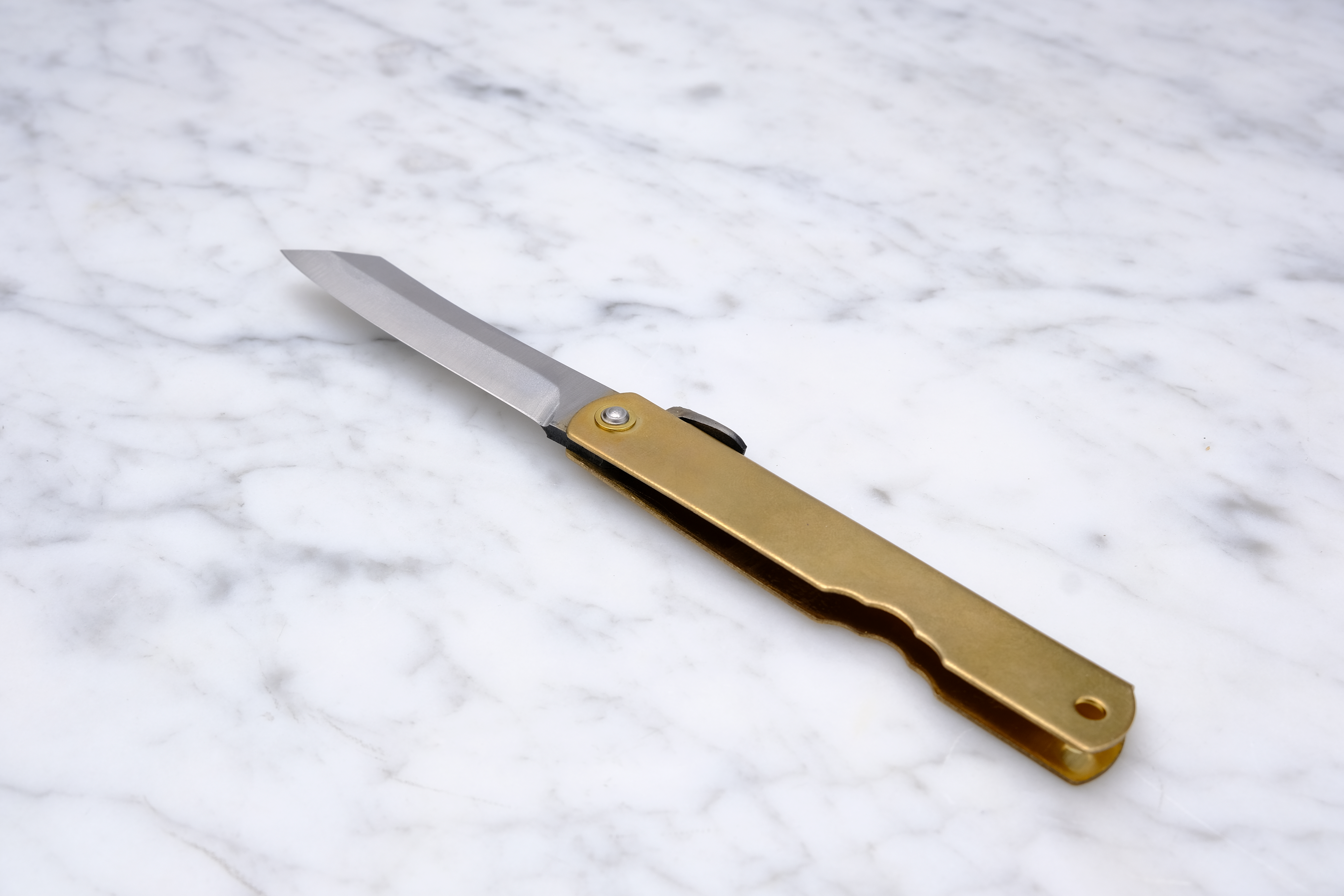 Higonokami Warikomi 90mm. 3 lags Blå #2 stål - Kobber