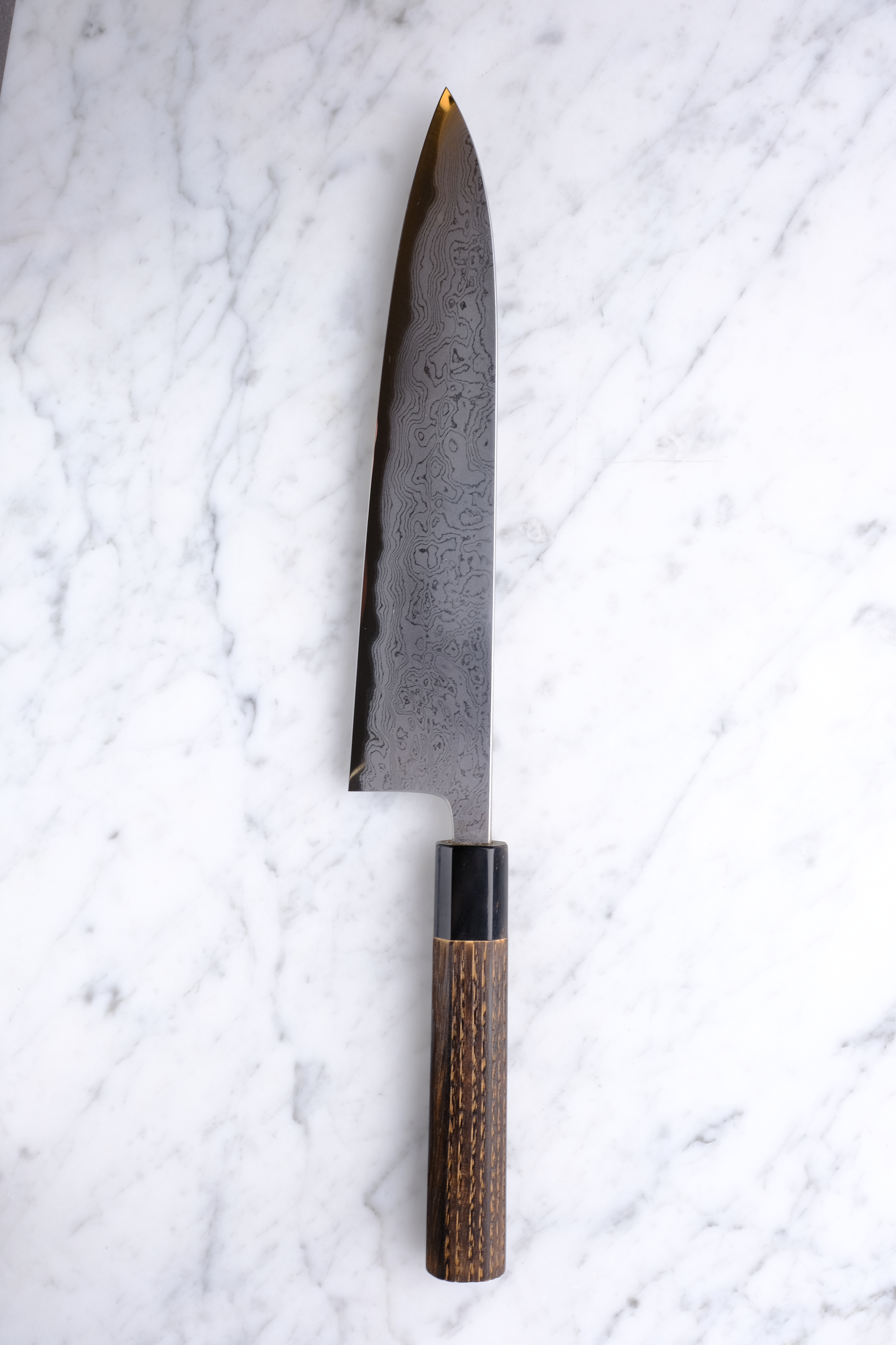 Wakui Kinjiro Damascus 240 mm Gyuto - Aogami 2