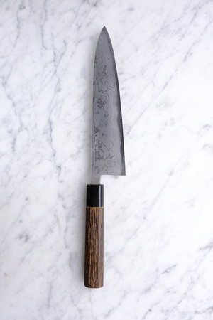 Wakui Kinjiro Damascus Aogami #2 - 210 mm Gyuto