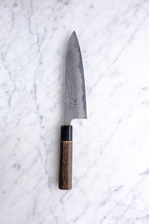 Wakui Kinjiro Damascus Aogami #2 - 180 mm Gyuto