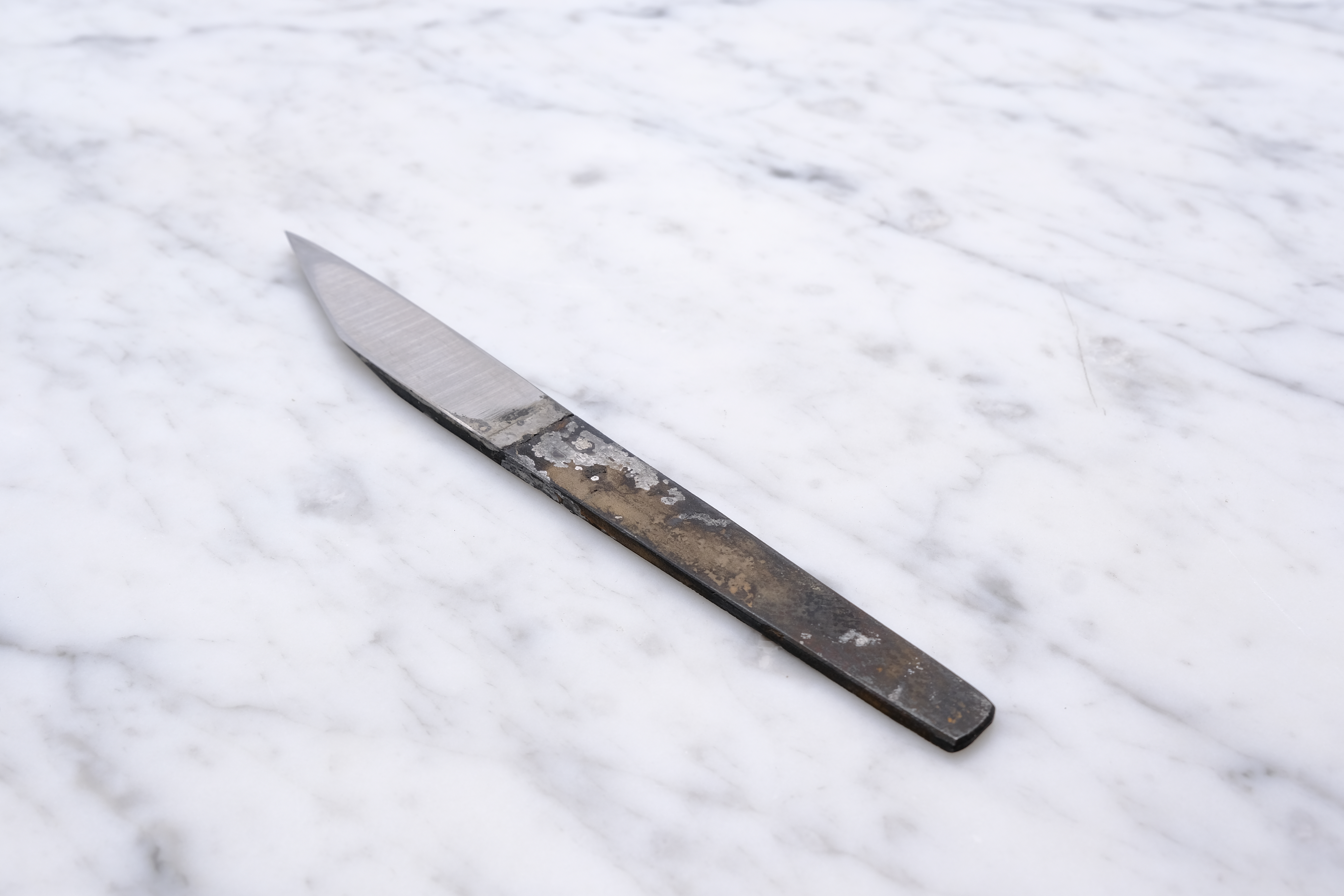 Shojiro Hasami 120 mm Wrought Iron Kiridashi - Shirogami 2