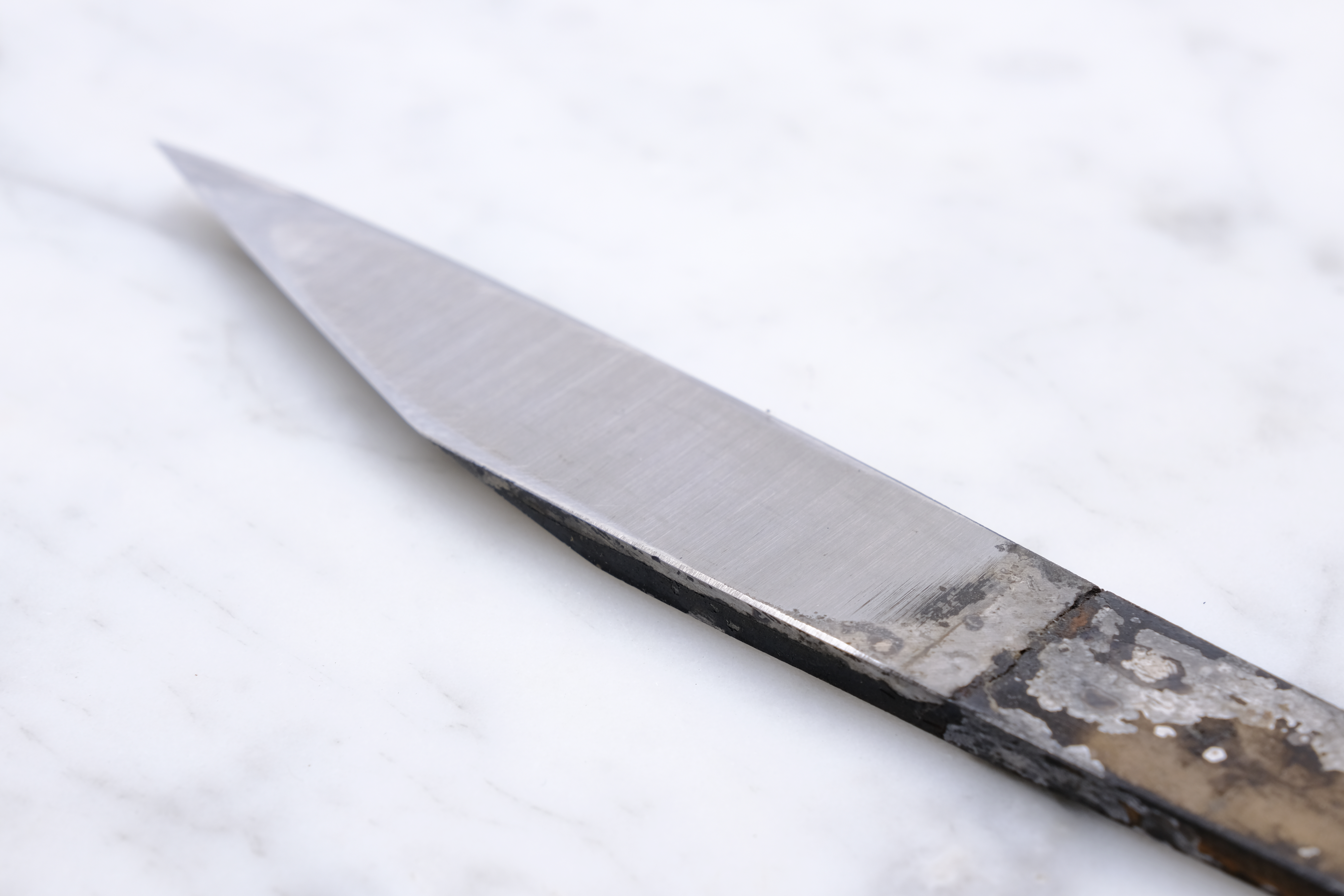 Shojiro Hasami 120 mm Wrought Iron Kiridashi - Shirogami 2